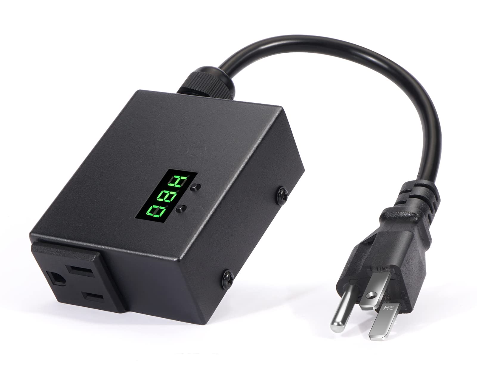 Programmable Digital Light Timer for Indoor Plants & Grow Lights - 24 Hour 3-Prong Grounded Outlet Timer (110-270VAC) - Perfect for Hydroponics, Greenhouses & Home Gardening