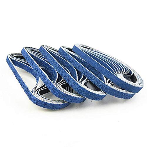 10 Pcs 457x13mm Blue Aluminum Oxide Sanding Paper 40-120 Grit - Abrasive Sandpaper Discs for Wood, Metal & Auto Polishing - Ideal for Sanders, Grinders & DIY Projects