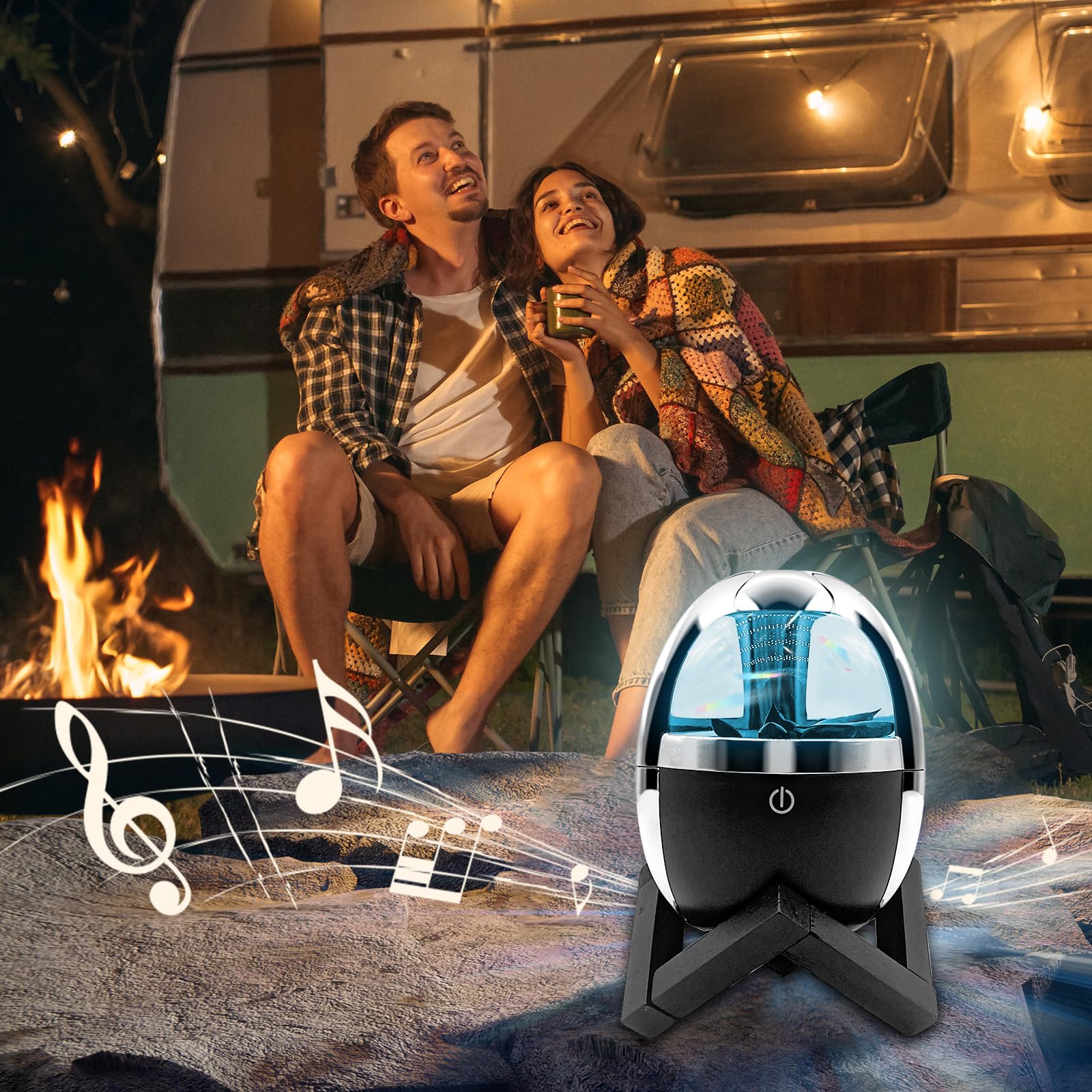 Bluetooth 5.0 Magnetic Ferrofluid Speaker with Dancing Liquid Display - Music Rhythm Visualizer, Cool Desk Decor Lamp & Unique Gift for Men (Home Office, Gaming Setup, Party Entertainment)