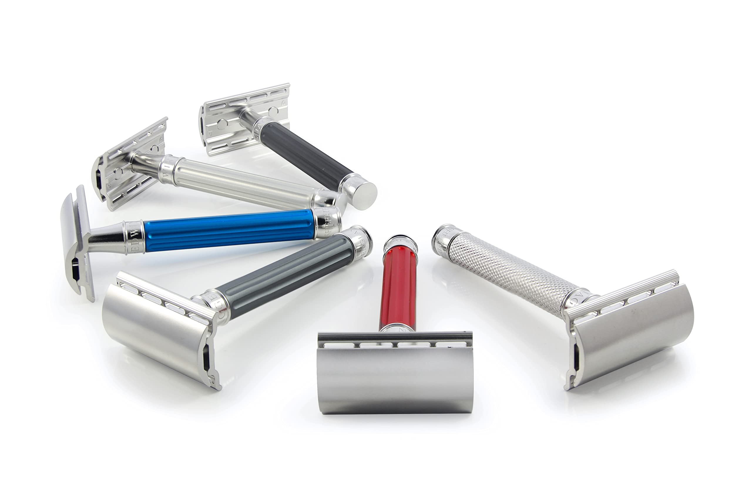 Edwin Jagger 3ONE6 Stainless Steel Safety Razor for Men - Premium Black Handle for Close Shaving | Perfect for Wet Shaving & Travel Grooming Kit