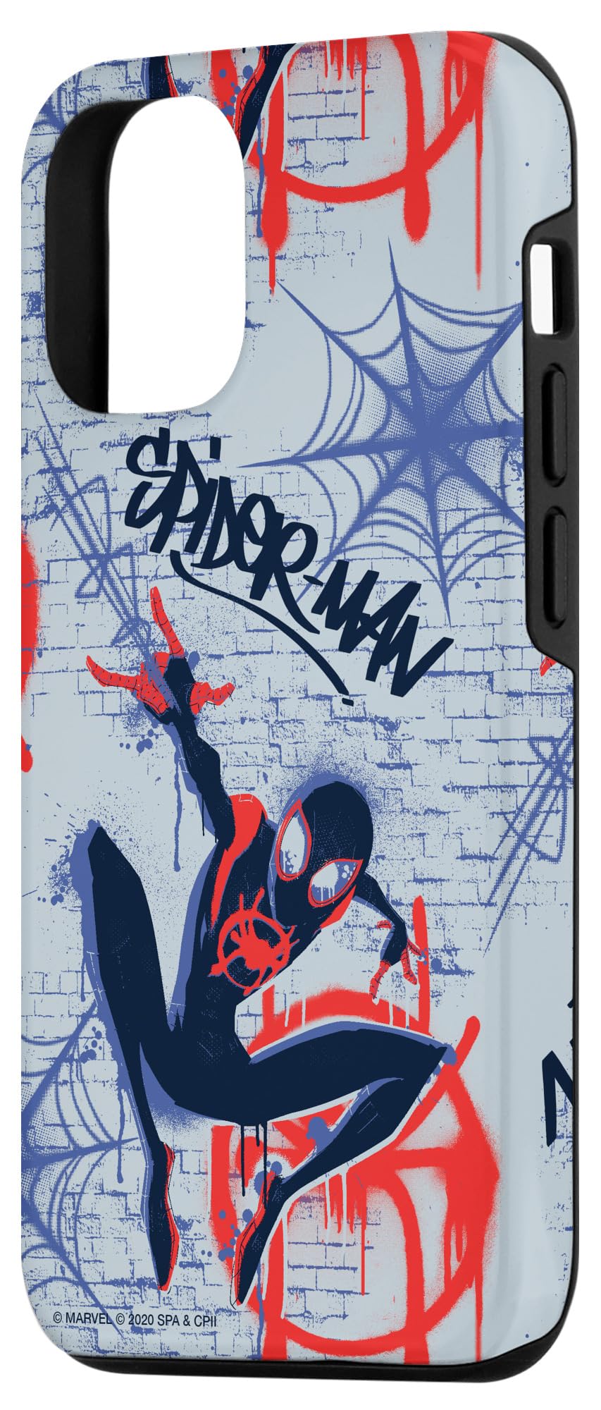 iPhone 12/12 Pro Marvel Spider-Man Case - Into the Spider-Verse Graffiti Design | Protective Phone Cover for Fans | Perfect for Daily Use, Travel & Superhero Enthusiasts