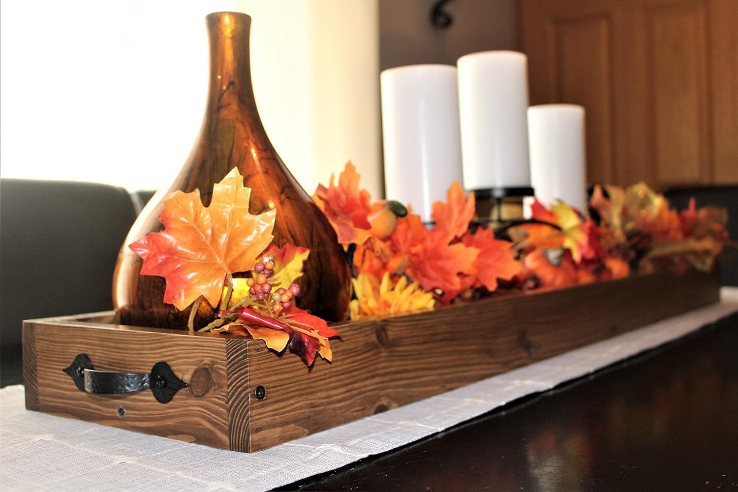 Rustic Farmhouse Wood Tray - 9