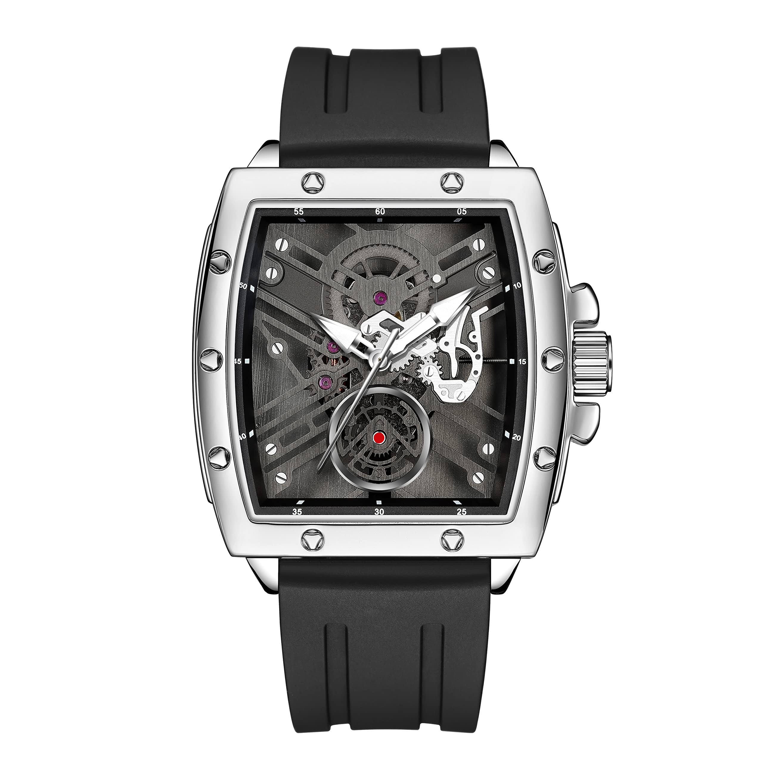 Rembyga Men's Casual Wrist Watch with Luminous Dial & Silicone Band - Perfect for Everyday Wear, Office & Outdoor Activities