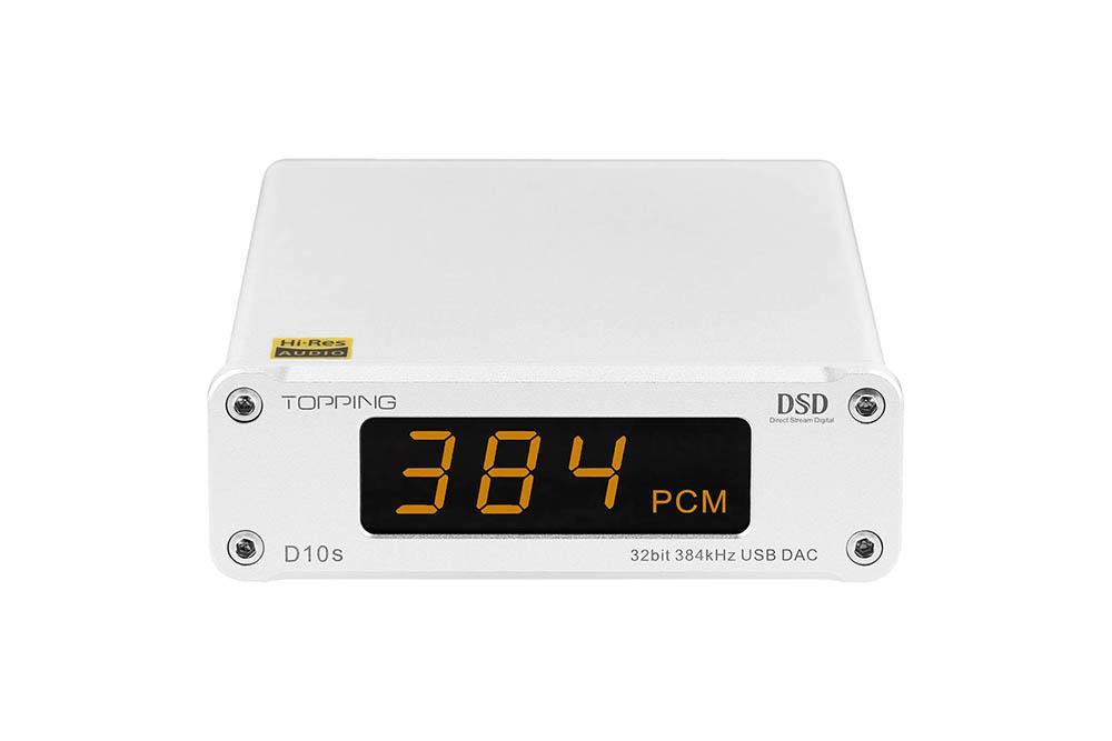 TOPPING D10s Hi-Res USB DAC with ES9038Q2M Chip - 32Bit/384kHz DSD256 XMOS XU208 HiFi Audio Decoder for Home Theater & Studio Recording