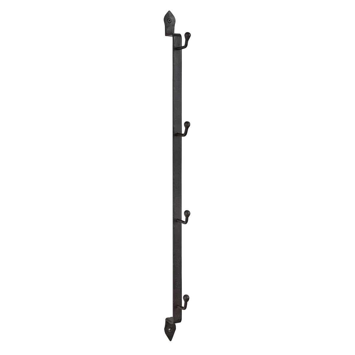 Forged Iron Wall Mug Rack - Rustic Coffee Cup Holder for Kitchen & Bar Organization | Perfect for Home, Office, and Restaurant Decor