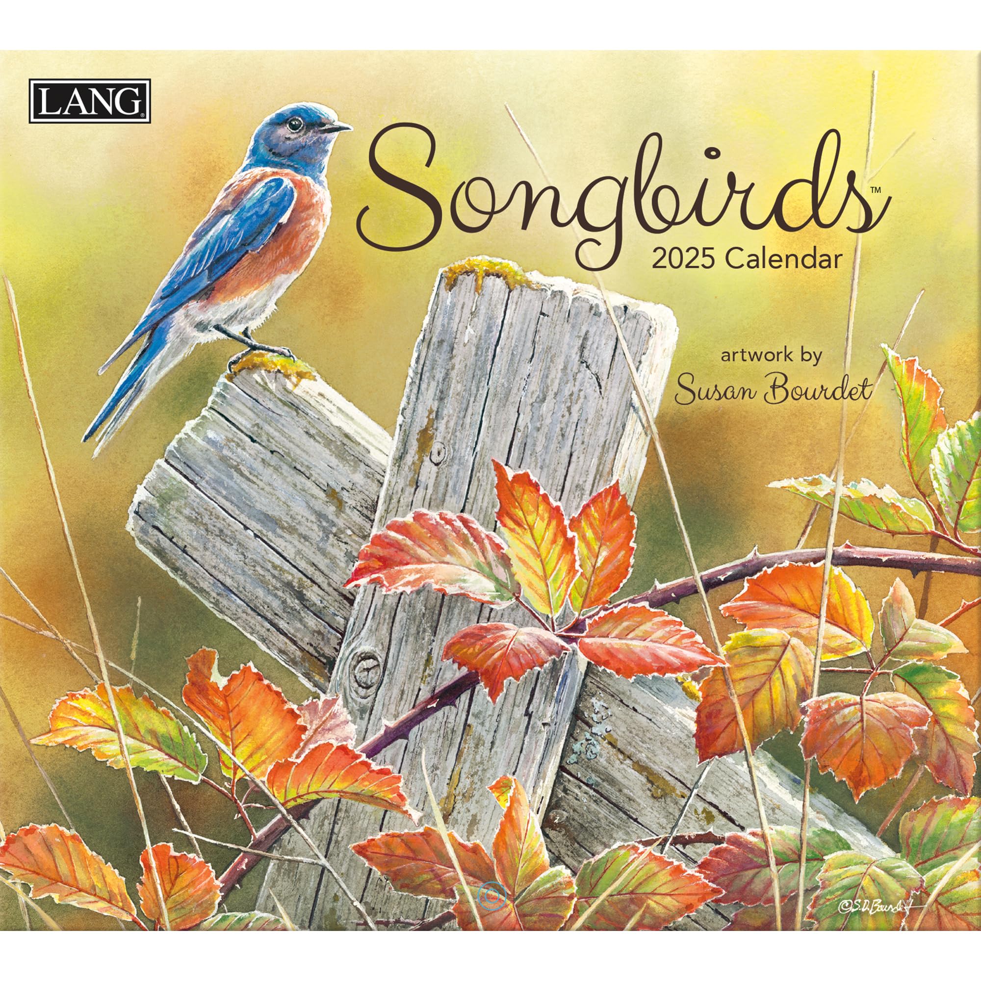 Lang, Songbirds by Susan Bourdet 2025 Wall Calendar | Beautiful Bird Art for Home & Office Decor | Perfect Gift for Nature Lovers & Bird Watchers