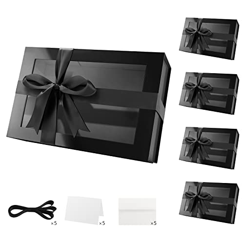 Black-13.5x9x4.1 Inches-Pack of 5