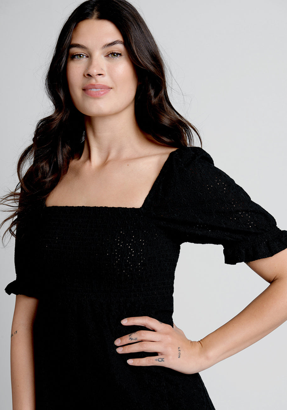 Elegant Dazzle Babydoll Dress for Women - Sexy Lace Mini Party Dress for Night Out, Date Night, and Special Occasions