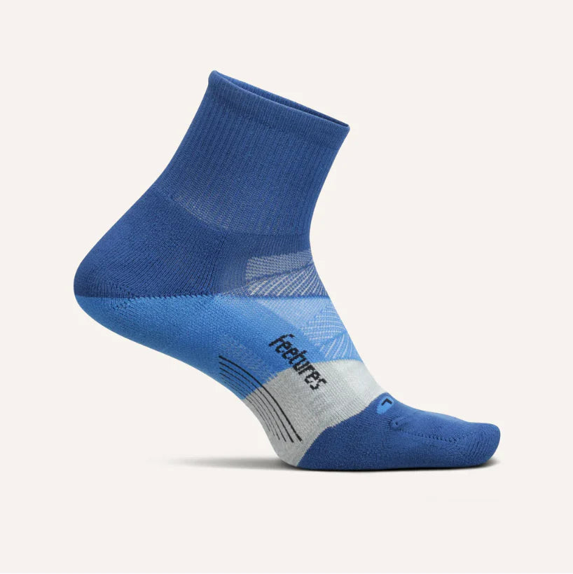 Feetures Elite Ultralight Quarter Running Socks - Breathable Cushioned Performance Socks for Men & Women - Perfect for Marathon, Trail Running & Workouts