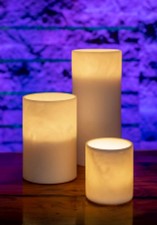 Handmade Ivory Wax Luminaries Candle Holders - Set of 6, Elegant Home Decor for Weddings, Parties & Romantic Ambiance