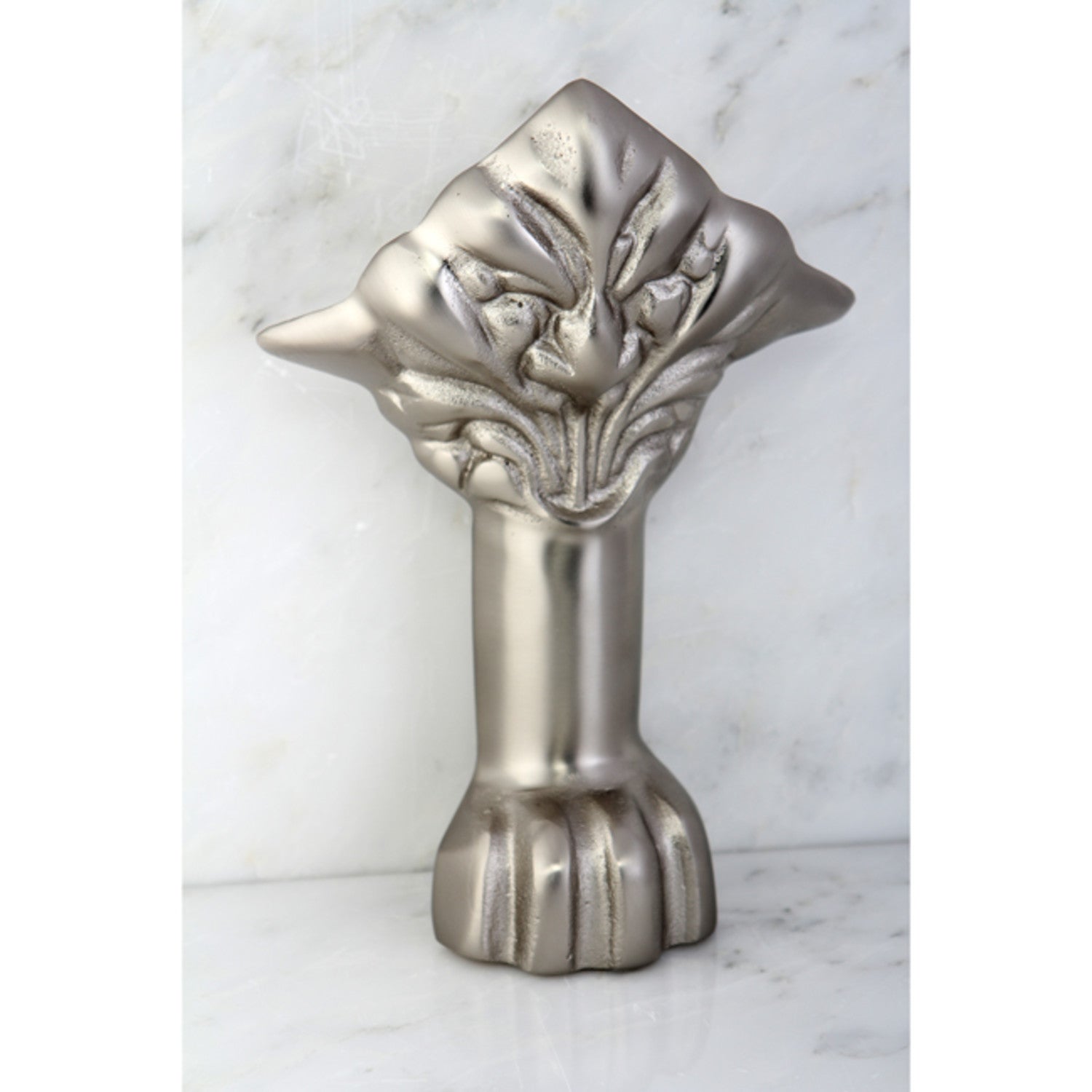 Aqua Eden VCTNH8 4-Piece Lion Paw Cast Iron Bathtub Feet Set in Brushed Nickel - Perfect for Vintage & Clawfoot Tub Renovations