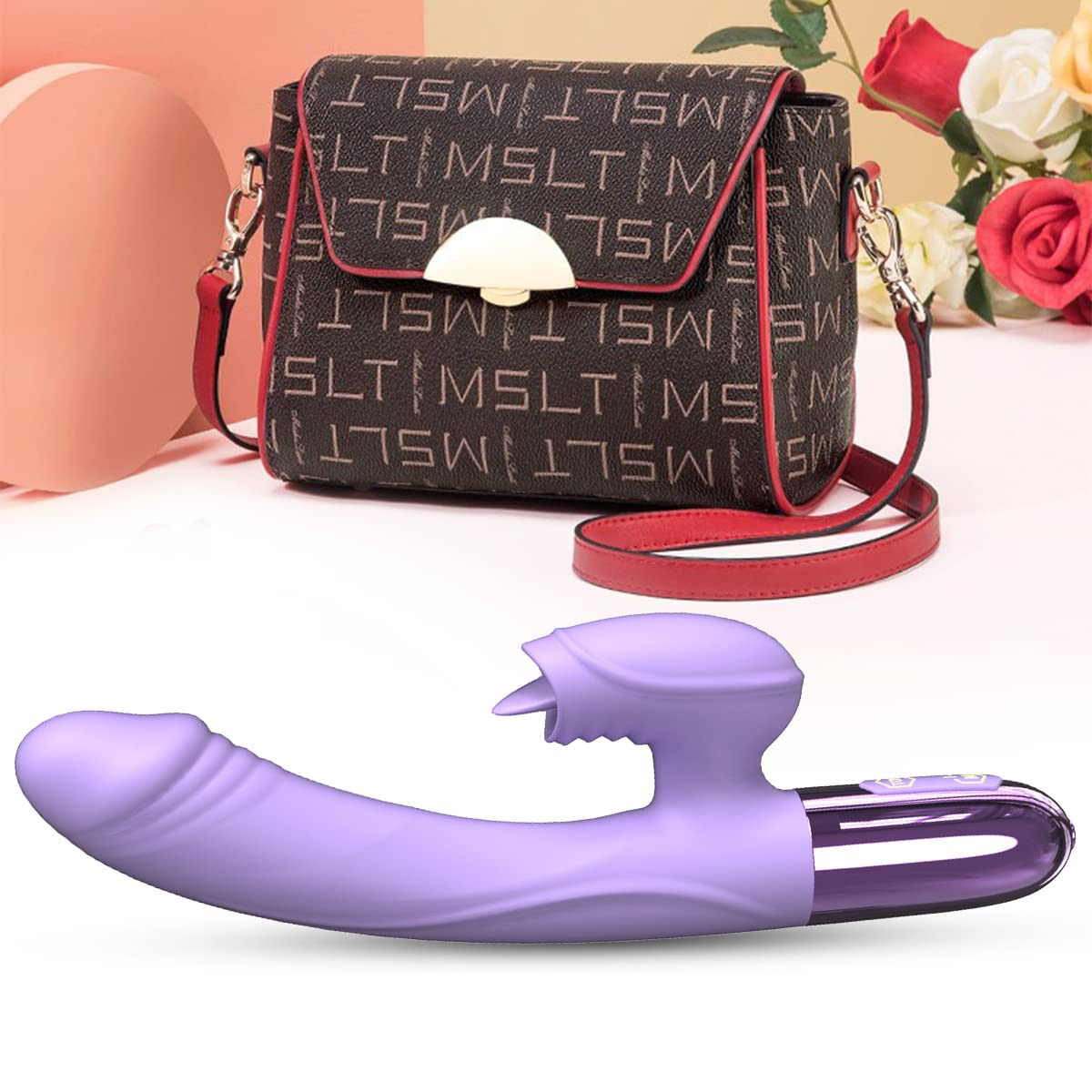 Rechargeable G Spot Rabbit Vibrator - 10 Licking Modes for Women, Purple (Bedroom Pleasure)