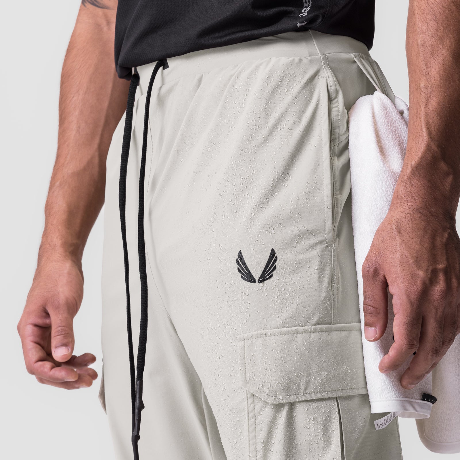 ASRV Tetra Lite Cargo High Rib Jogger Pants - Men's Lightweight Performance Joggers for Running, Gym & Outdoor Activities