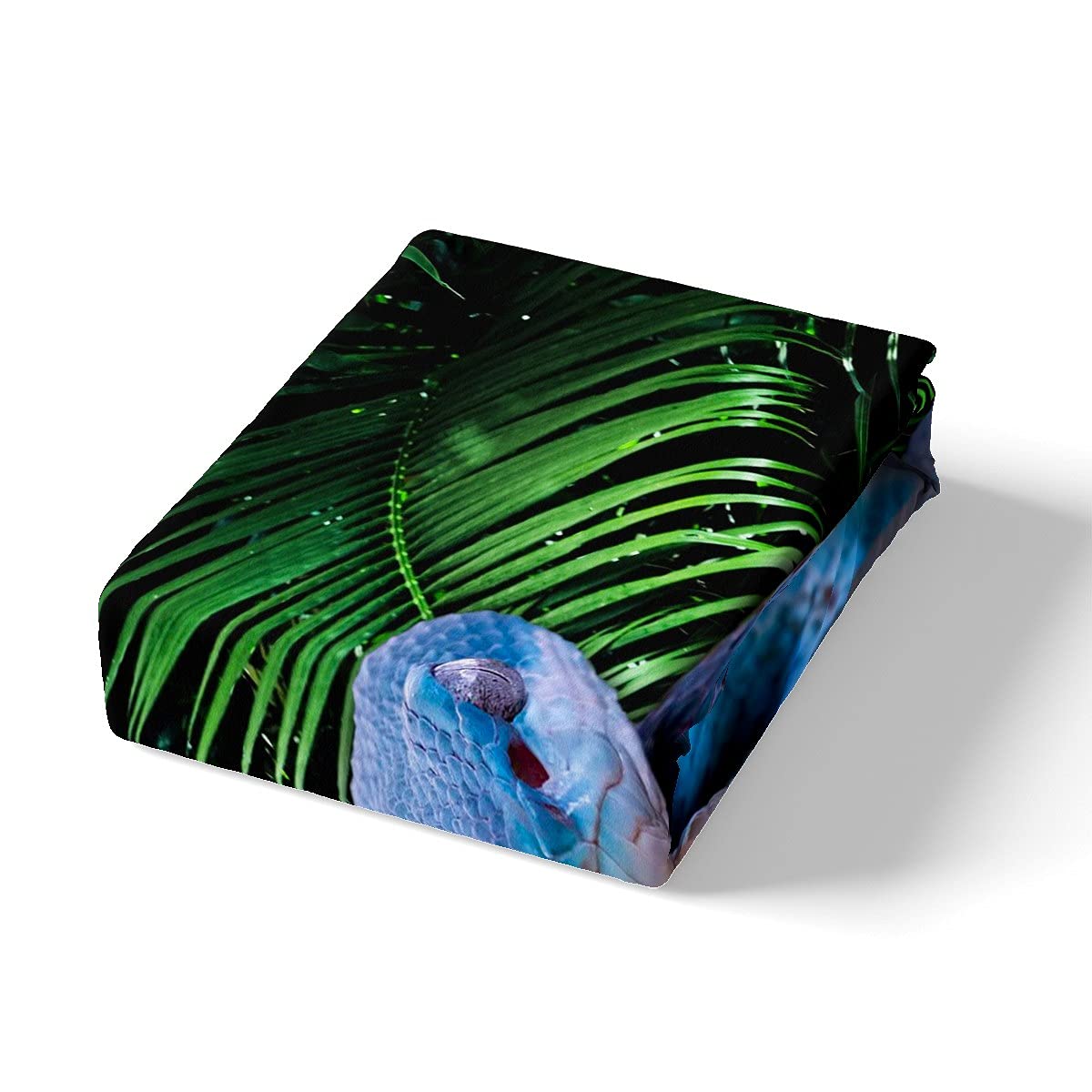 3D Python Print Twin Sheet Set - Luxury Soft Lightweight Bedding with Deep Pocket, Tropical Reptile Theme Home Decor (1 Flat Sheet, 1 Fitted Sheet, 1 Pillowcase) | Perfect for Jungle-Themed Bedrooms, Reptile Lovers' Dorm Decor & Unique Gift Ideas