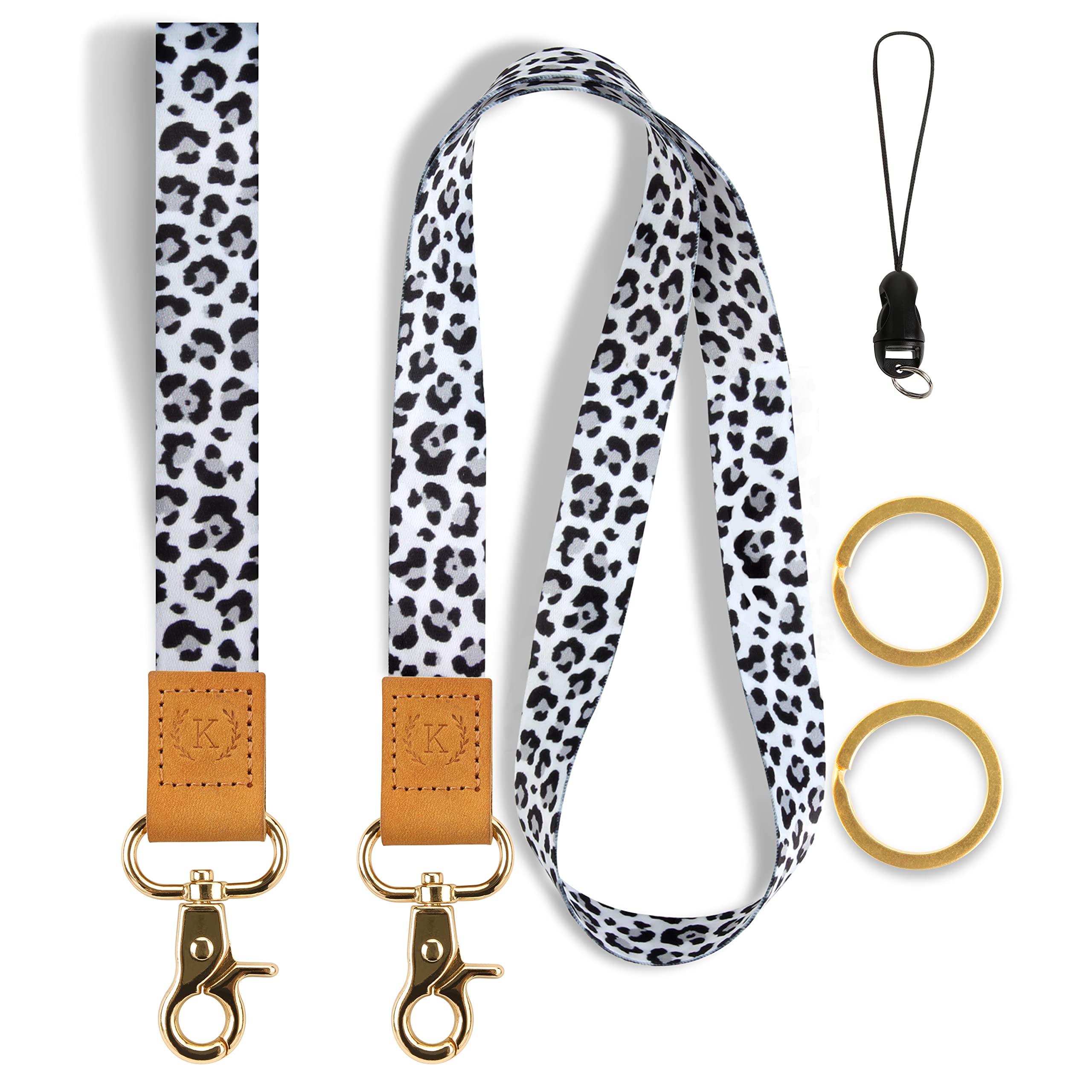 Stylish Lanyard Set for Keys & ID Badges - Durable Polyester for Work & Travel
