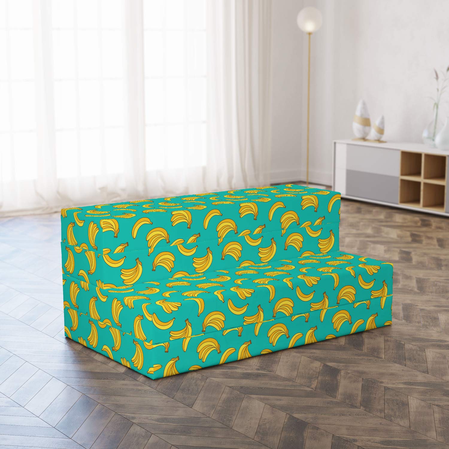 Ambesonne Banana Print Foldable Mattress - Tropical Fruit Design, 78.7