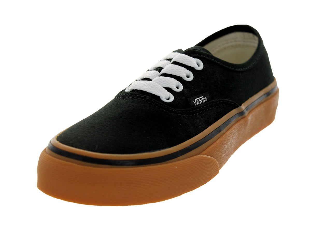 Vans Boys' Authentic Skate Shoes - Classic Black Sneakers for Kids Size 12 | Comfortable & Durable for School, Skateboarding & Everyday Wear