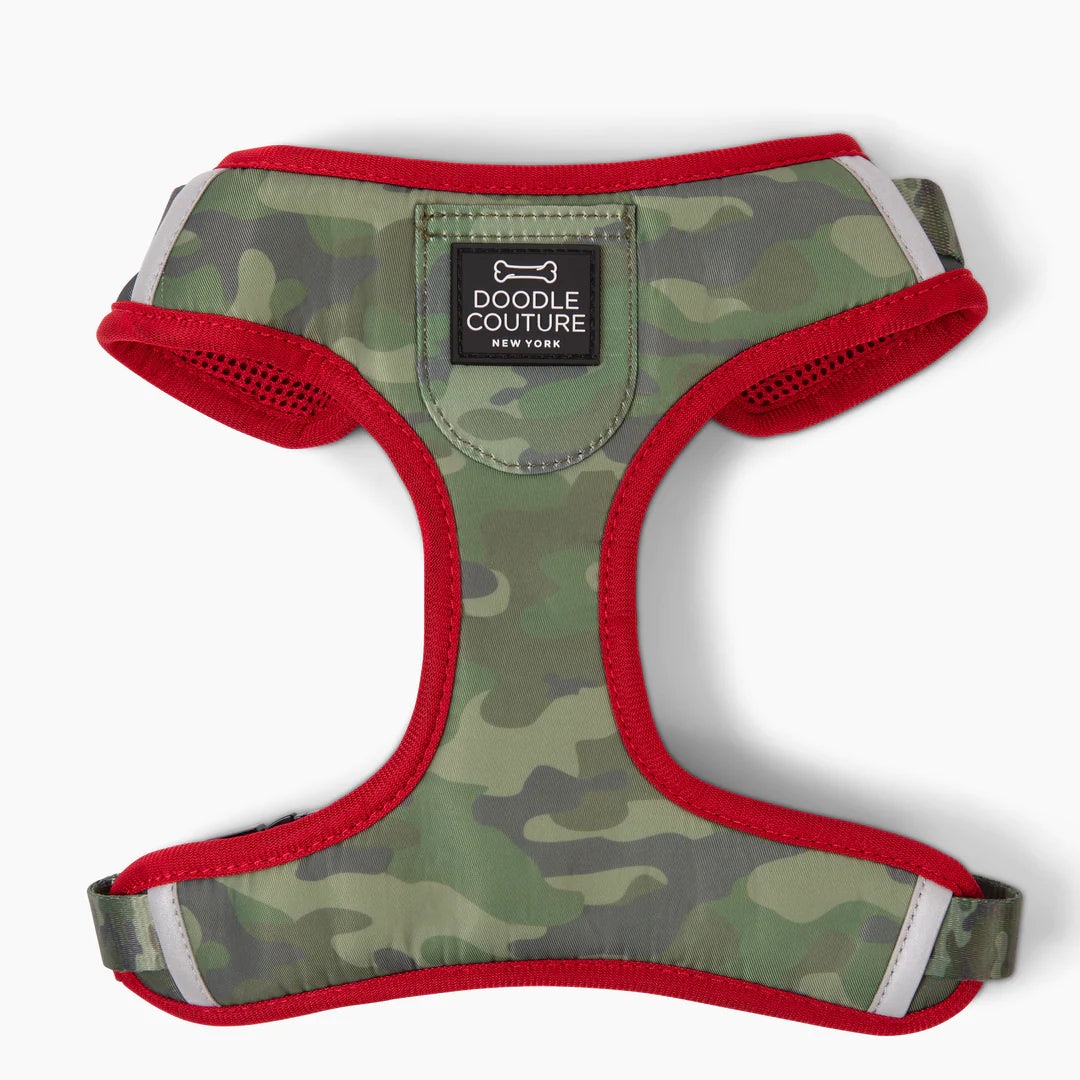 Tactical Camo Dog Harness - Adjustable & Reflective for Hunting, Hiking & Outdoor Adventures | Durable Pet Gear for Medium & Large Dogs