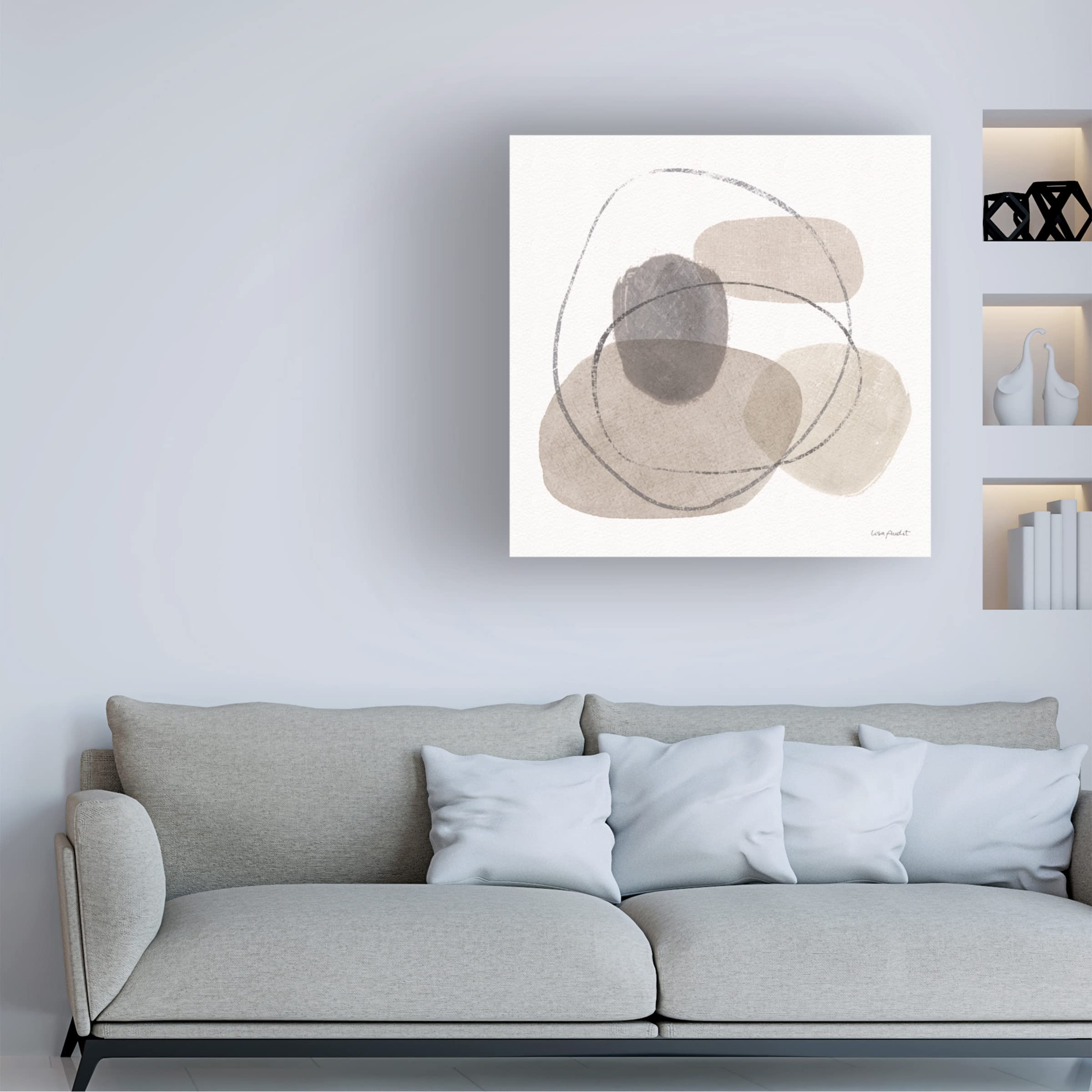 Lisa Audit 'Think Neutral 07' Abstract Canvas Wall Art - Modern Home Decor for Living Room, Bedroom & Office
