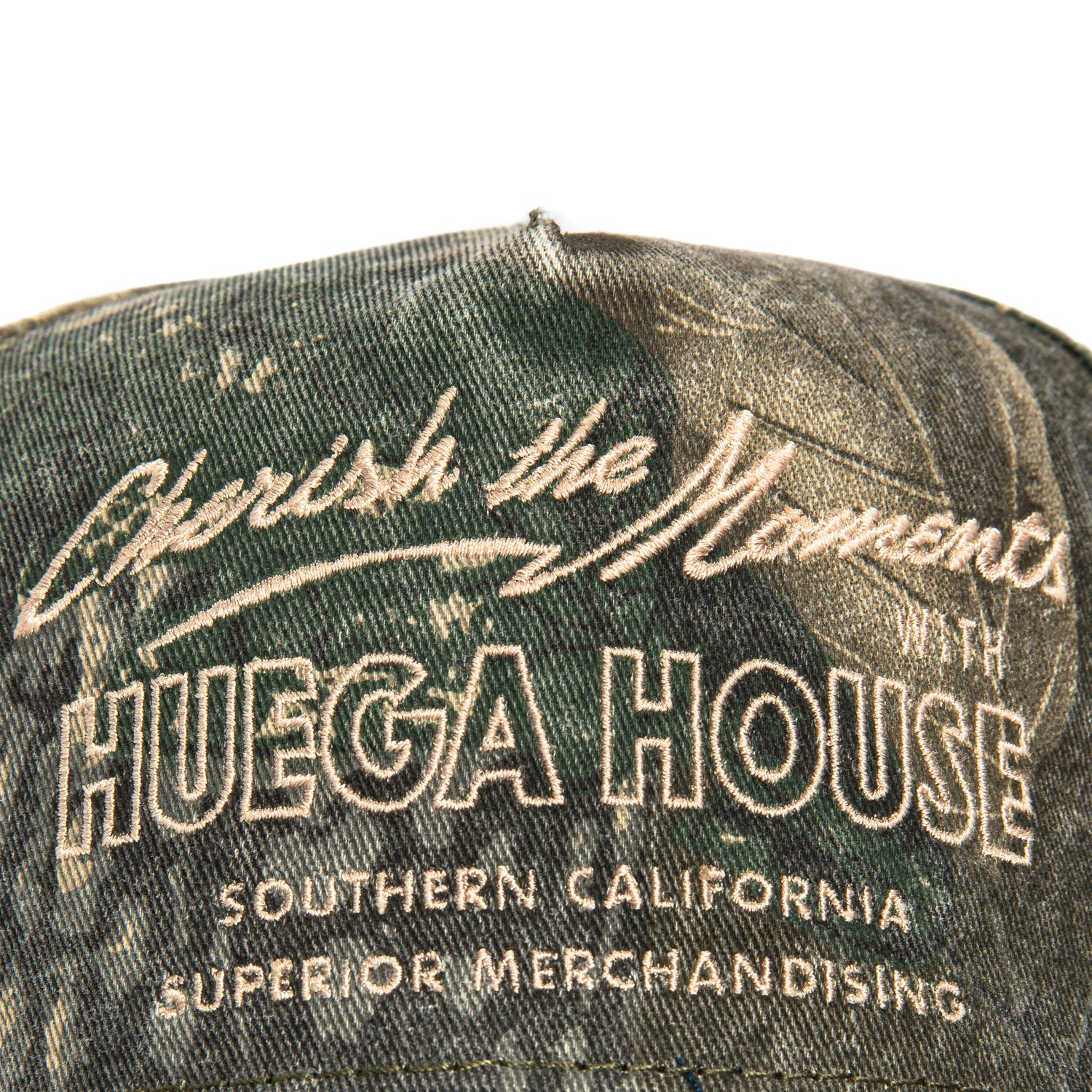 Huega House Cherish the Moments Snapback Hat - Camouflage Design for Men & Women | Perfect for Outdoor Activities, Sports, and Casual Wear