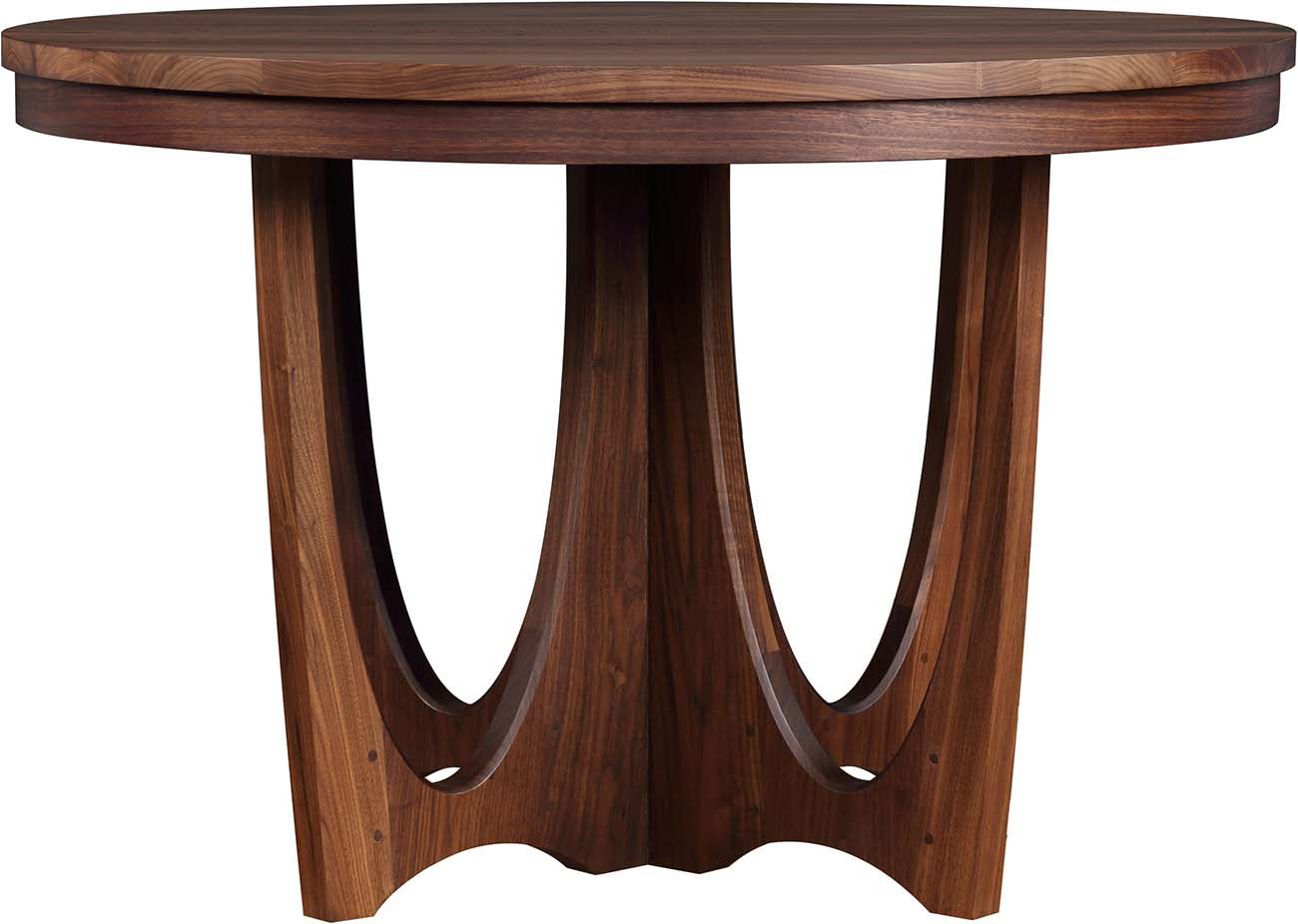 Walnut Grove 48 Inch Round Dining Table - Solid Wood Kitchen Table for 6 - Perfect for Family Dining, Kitchen, Breakfast Nook & Small Spaces