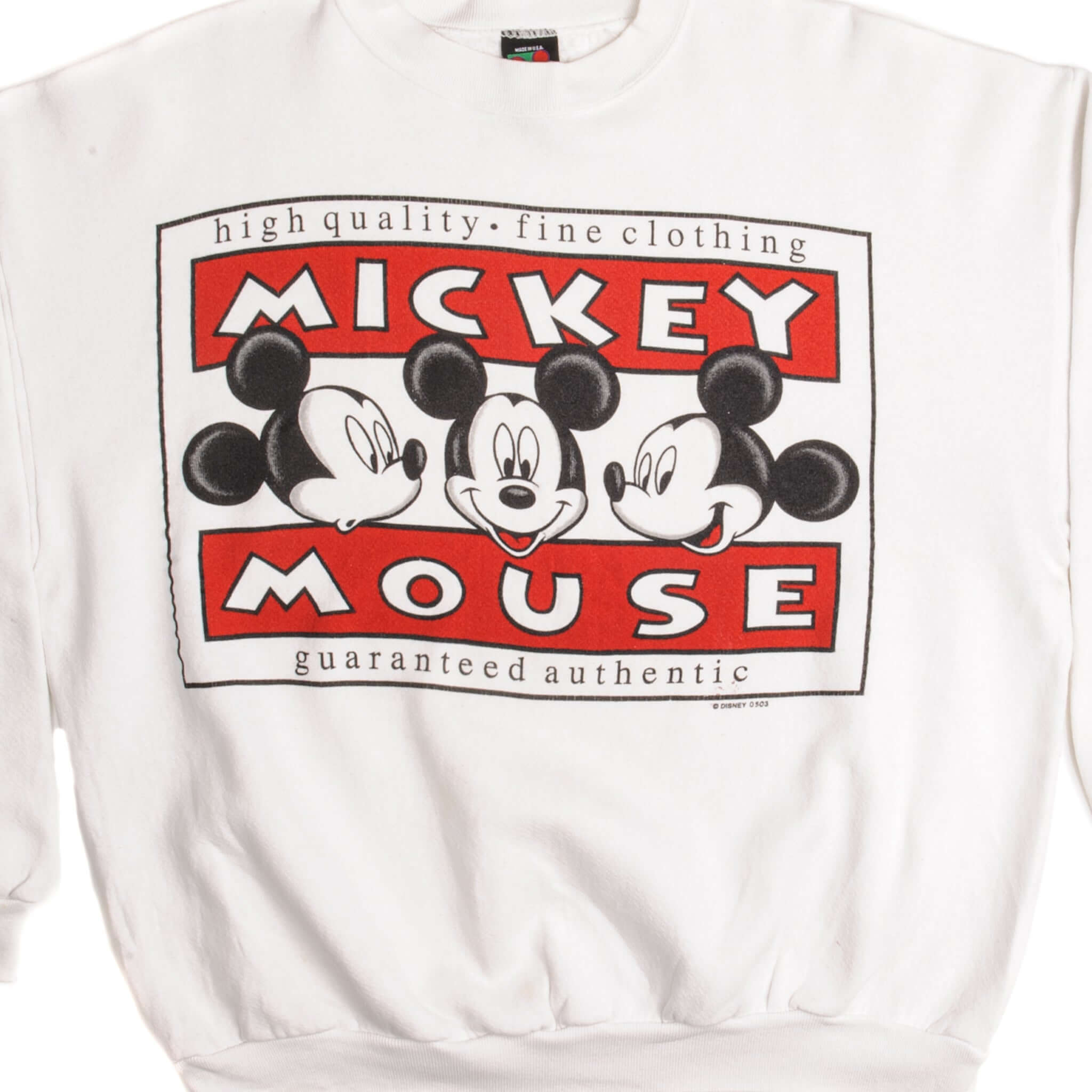 Vintage Disney Mickey Mouse Sweatshirt Size XL - 100% Cotton, Made in USA - Retro Cartoon Graphic Hoodie for Men & Women - Perfect for Casual Wear, Disney Fans & Gift Giving