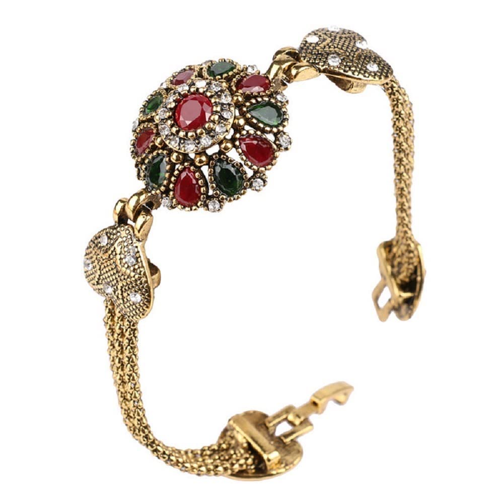 Bohemian Gold Color Bangle Bracelets for Women - Turkish Jewelry Handmade Bracelet - Perfect for Festivals, Parties & Boho Fashion Accessories