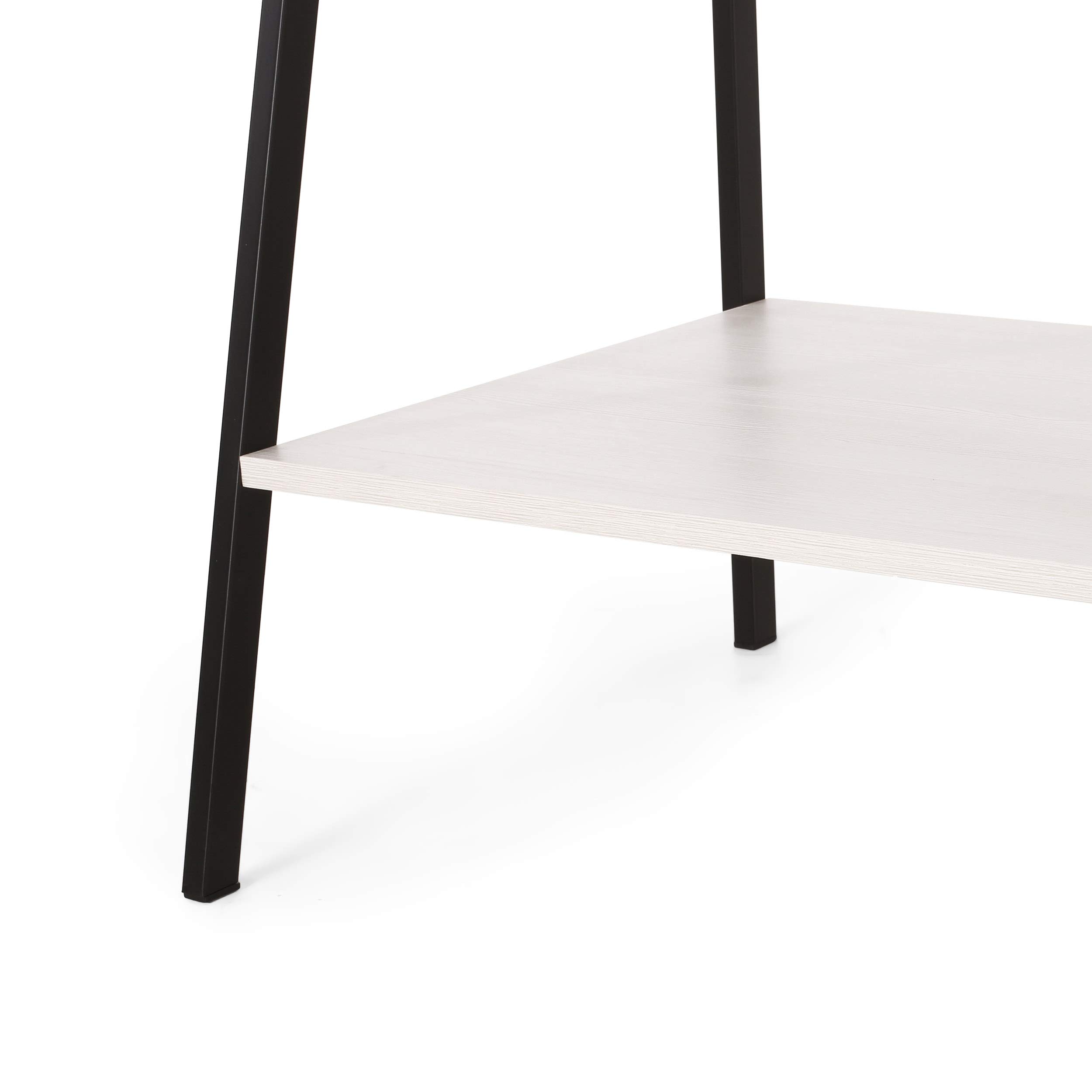 Christopher Knight Home Newnan 5-Shelf Bookcase in Black & White - Stylish Storage for Living Room, Office, or Study