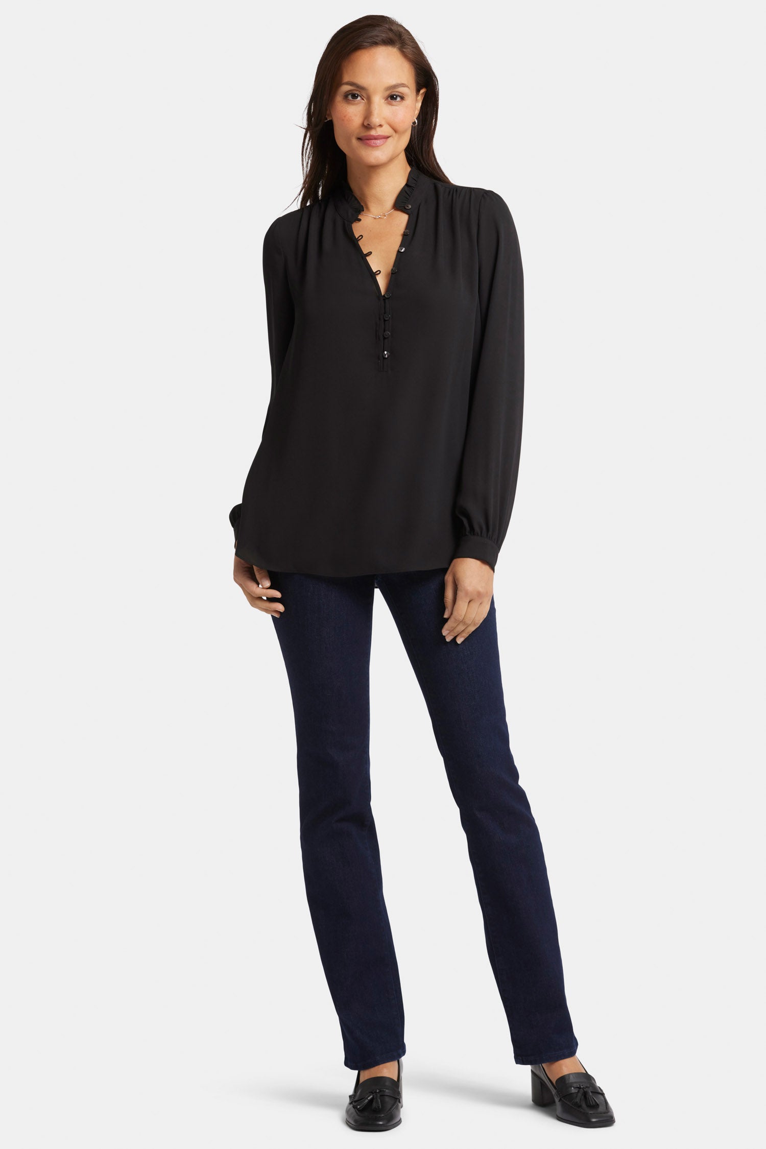 Hannah Blouse for Women - Elegant Black Top for Casual & Office Wear | Perfect for Work, Date Night & Everyday Outfits