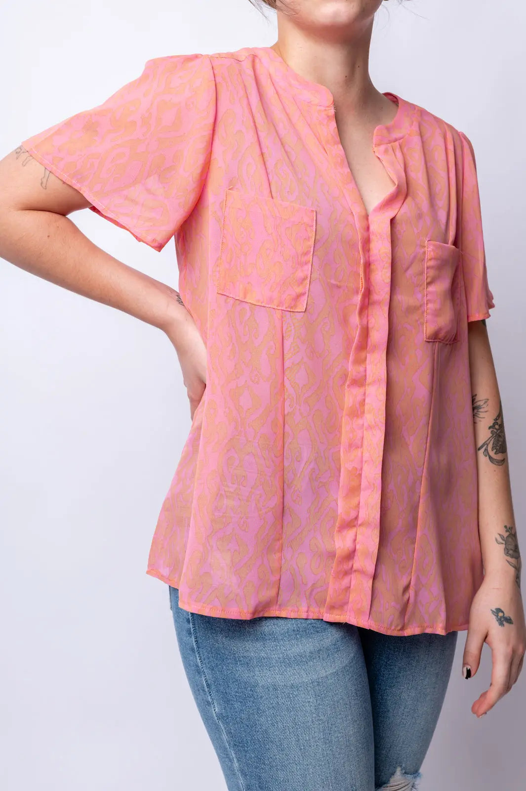 Let Me See You Do It Shawl Neckline Blouse - Elegant Women's Fashion Top for Work & Date Night | Summer 2024 Collection