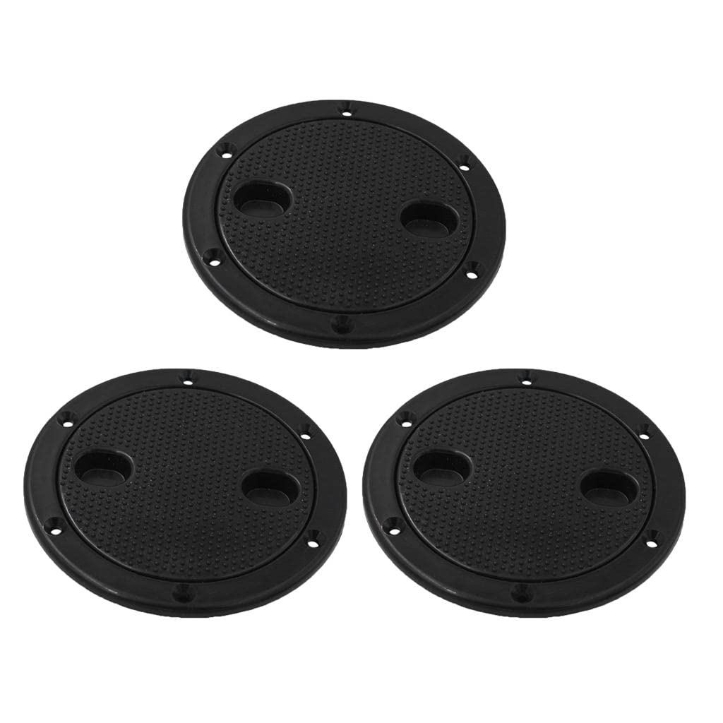 **4'' 5'' 6'' 8'' Non-Slip Boat Deck Plate - Circular Inspection Hatch Cover with Screw for RV, Marine Boat & Kayak | Waterproof & Durable Access Panel for Deck Maintenance**