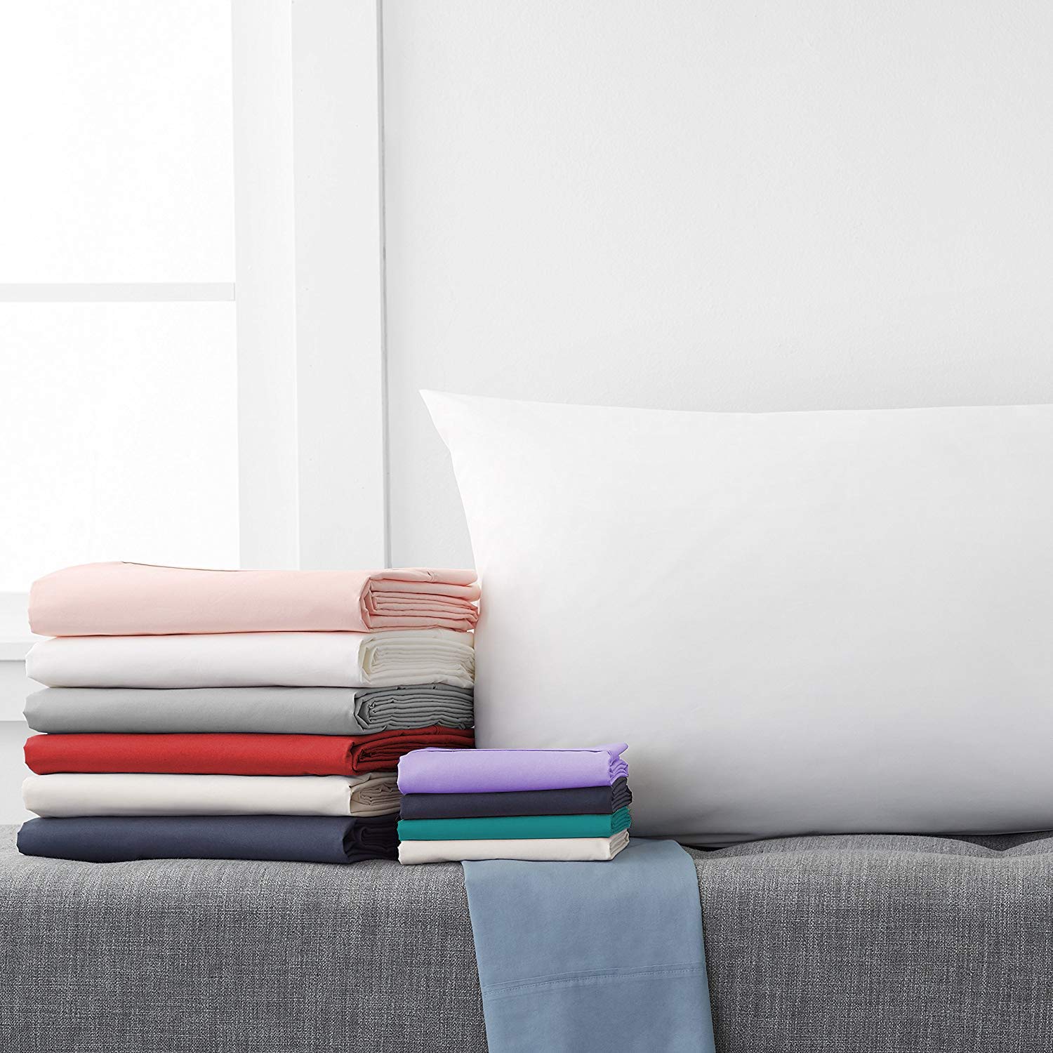 1500 Thread Count Egyptian Cotton 3-Piece Bed Sheet Set - Wrinkle & Fade Resistant, Ultra Soft Luxury Sheets (Includes Flat Sheet, Fitted Sheet & 2 Pillowcases) - Twin/Twin XL Size in Authentic Tan - Perfect for Master Bedrooms, Guest Rooms & Dormitories