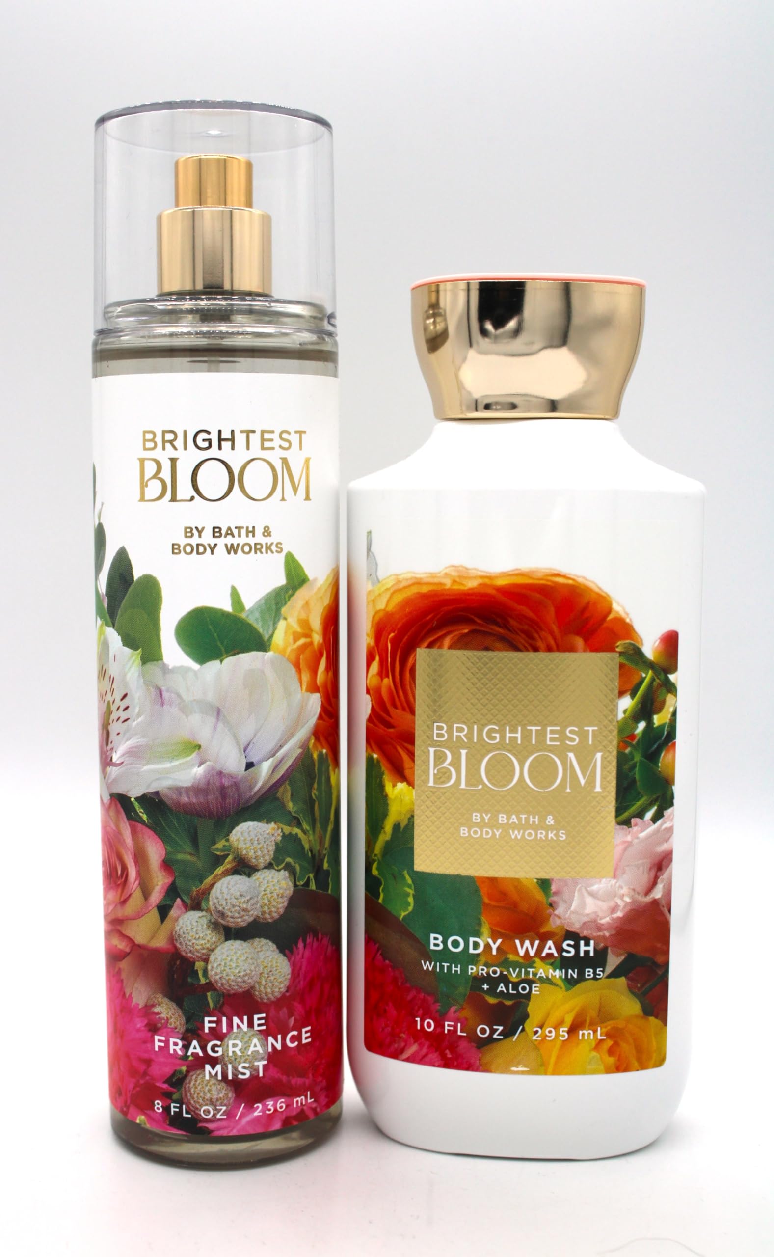 Brightest Bloom Bath & Body Set - Fine Fragrance Mist & Shower Gel Body Wash Bundle | Fresh Floral Scent for Women's Daily Shower & Self-Care Routine