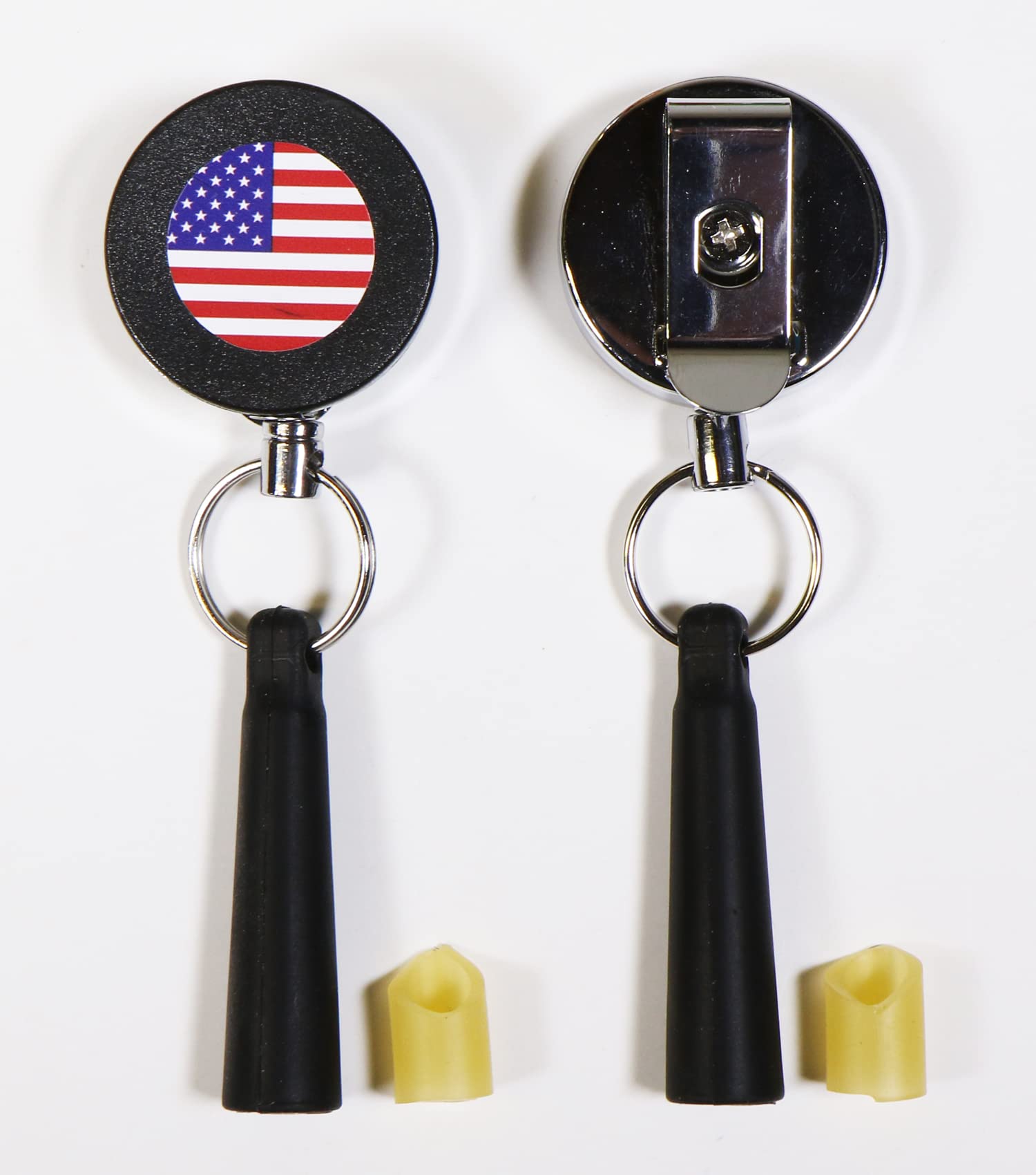 Heavy Duty Retractable Pencil and Pen Holder with Adapter - Compatible with Standard Pencils, Pens, Carpenter Pencils & Markers (1 Pack, US Flag Design) - Perfect for Construction Sites, Offices, Workshops and DIY Projects