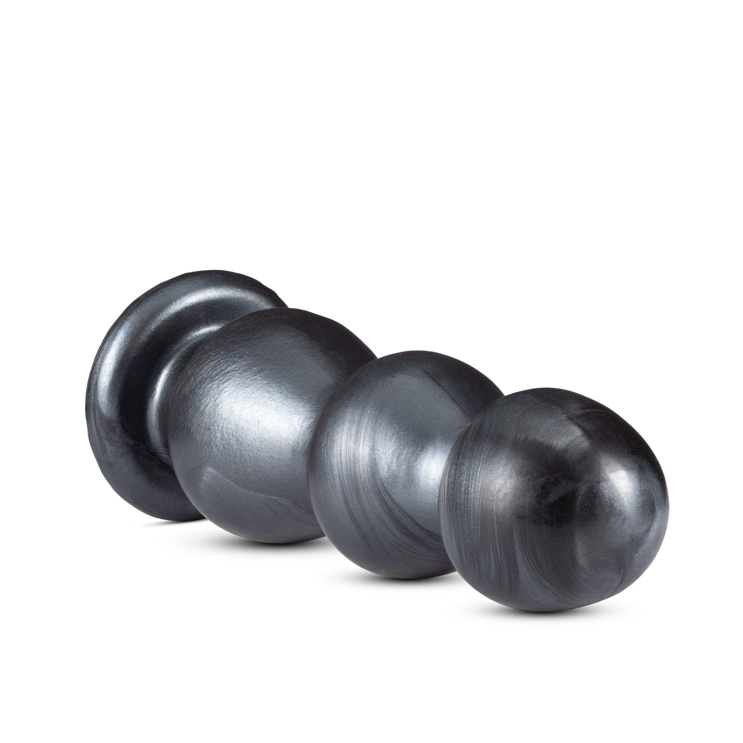 Blush Novelties Jet Fierce Beaded Butt Plug - 10 Inch Anal Toy for Men & Women - Carbon Black Metal Design - Prostate & Vaginal Stimulation - Lock On Compatible - Perfect for Couples Play & Solo Exploration
