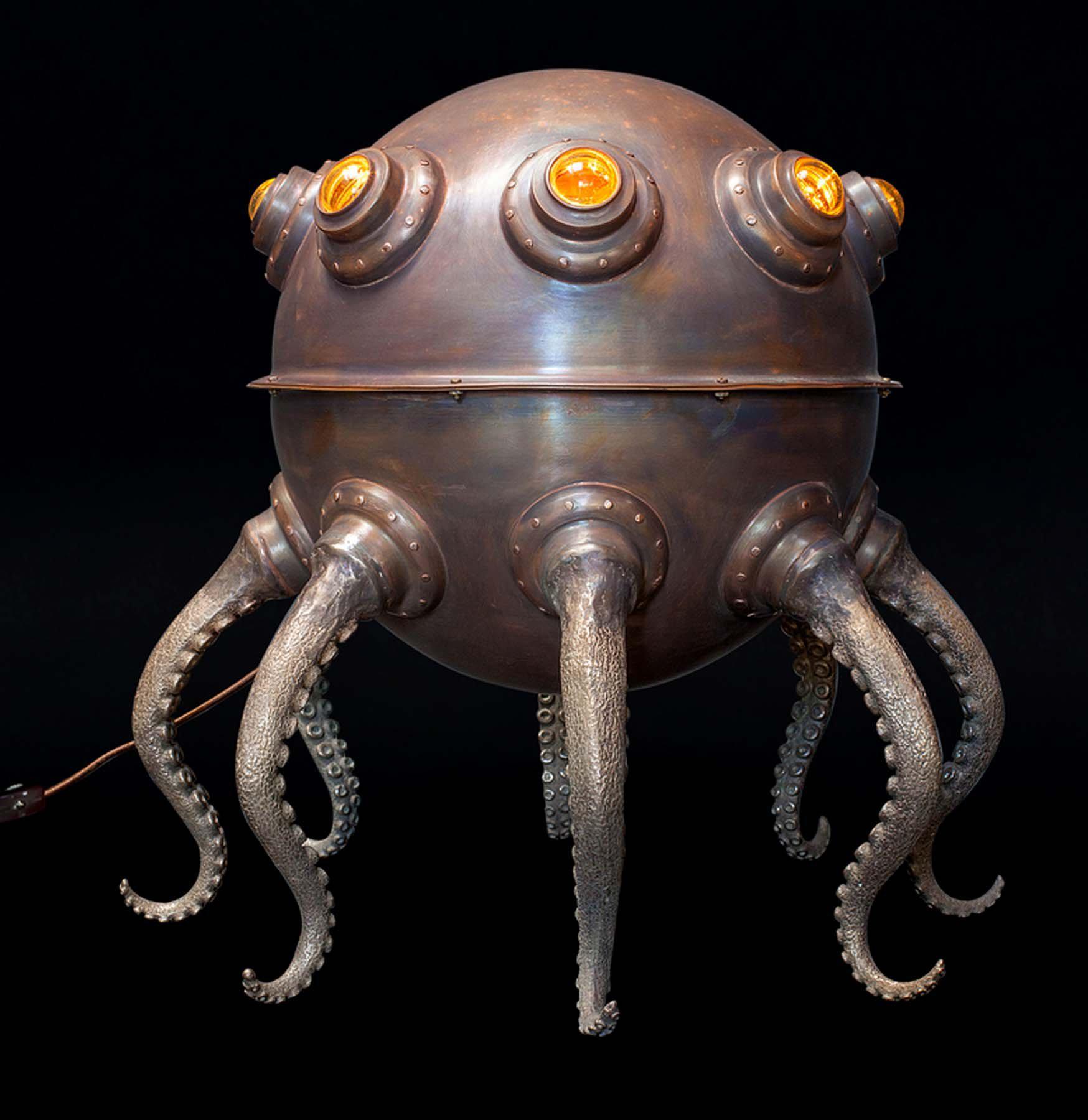 Evan Chambers Large Octopod Table Lamp - Modern Floor Lamp for Living Room, Bedroom, Office - Stylish Lighting Decor for Home & Workspace