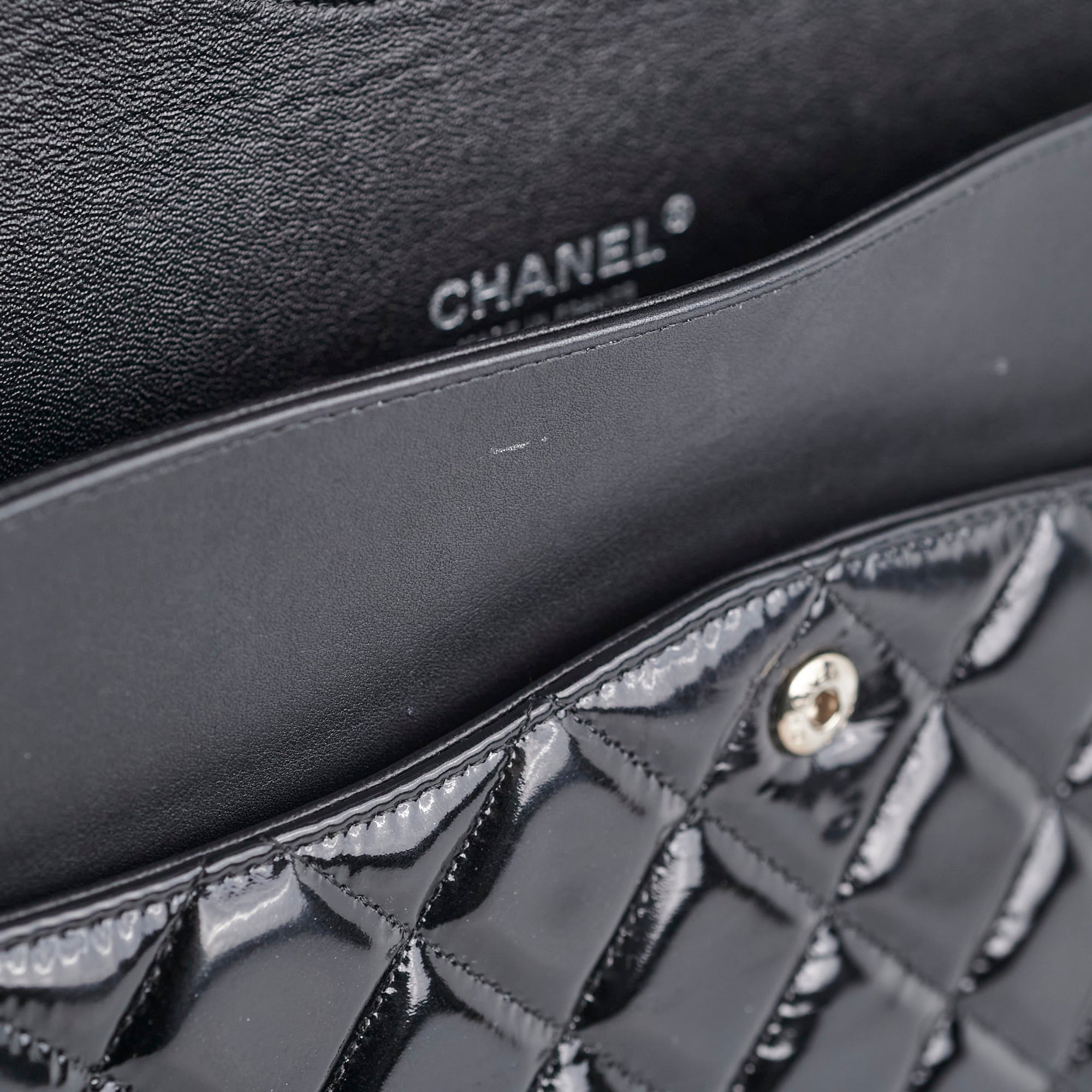 Chanel Maxi Patent Leather Flap Bag Black 20 Series - Luxury Handbag for Women, Perfect for Evening Events & Special Occasions