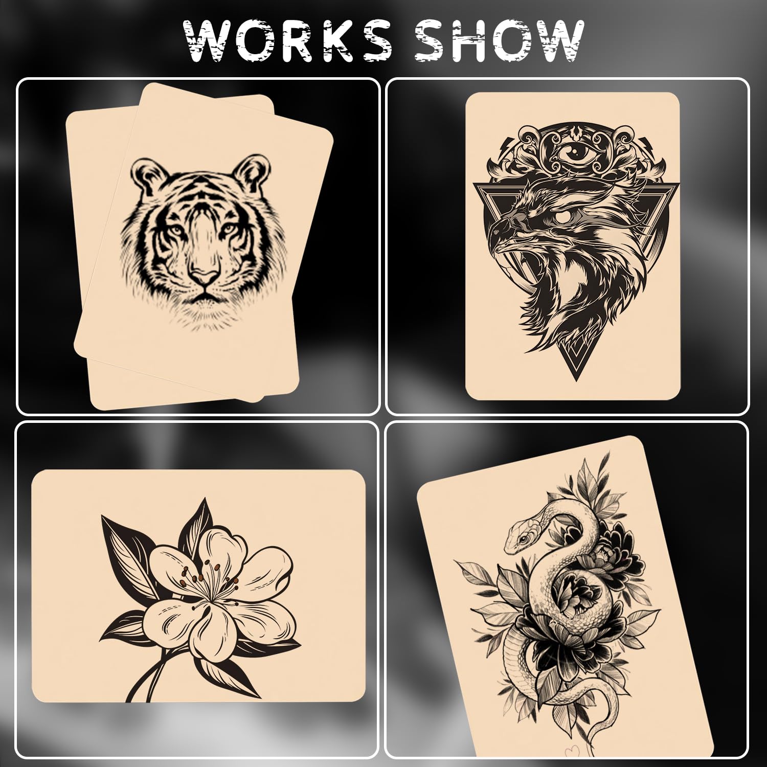 6Pcs 3MM Tattoo Practice Skin - Double Sided Fake Skin for Beginners & Artists (6×8