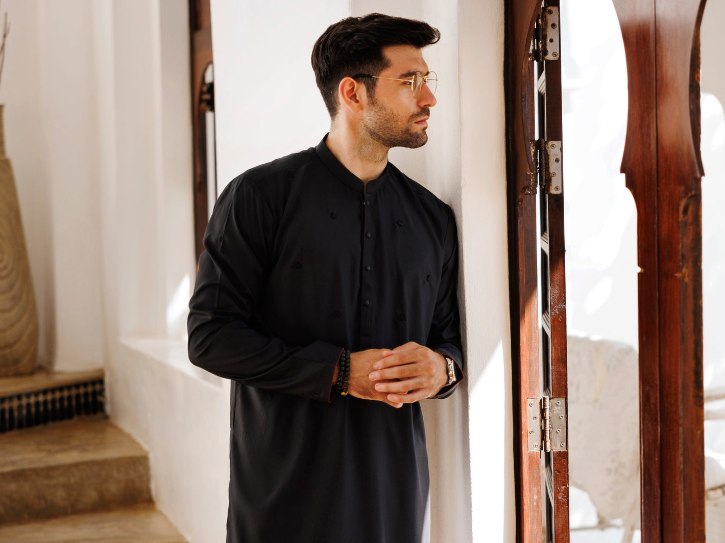 Premium Blended Black Kurta for Men & Women | Stylish Traditional Indian Tunic | Perfect for Festivals, Weddings & Casual Wear