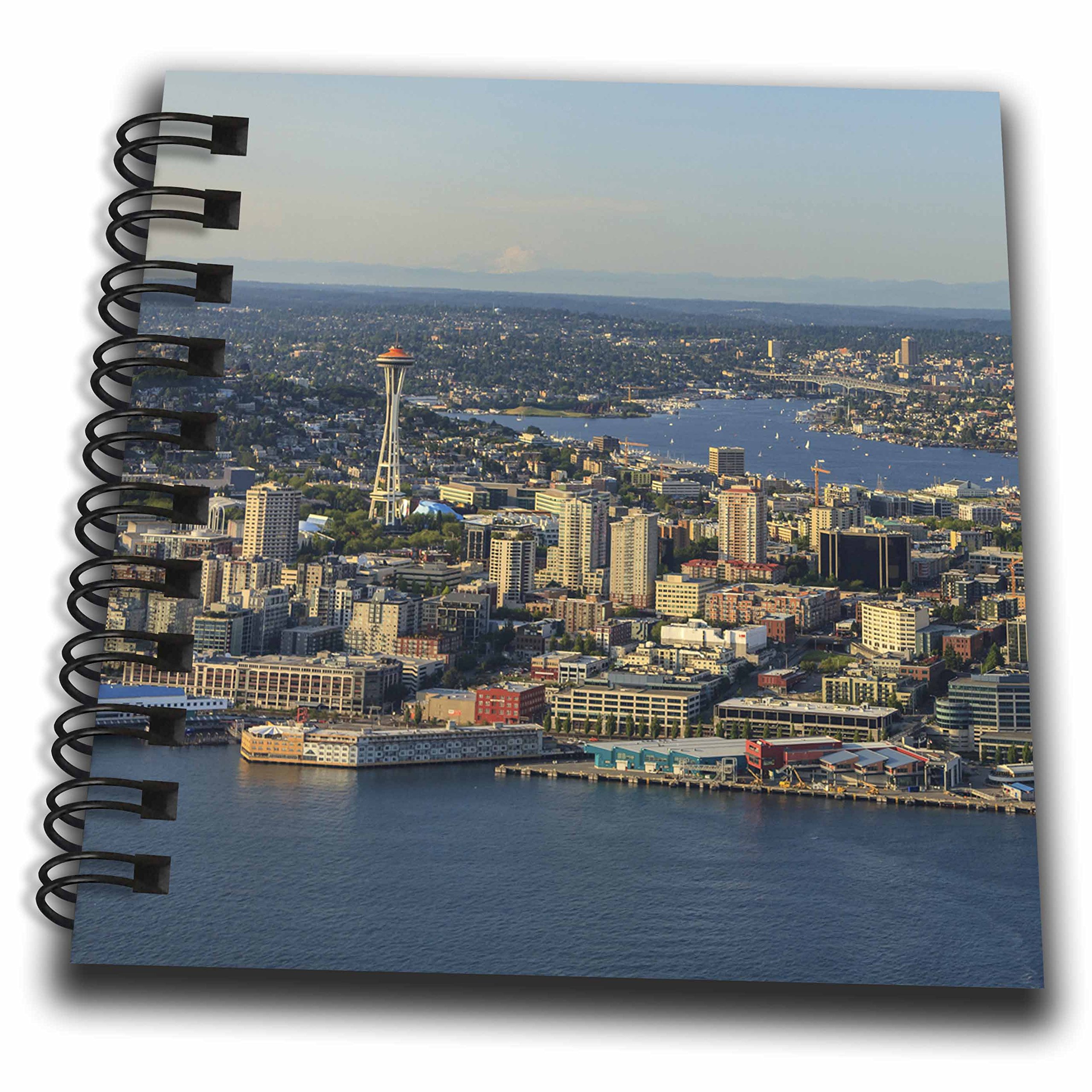 3D Rose Aerial View of Downtown Seattle Mini Notepad - Cute Travel Journal, Office Desk Memo Pad, Gift for Seattle Lovers - Perfect for Note Taking, Travel Planning & Souvenir Collecting