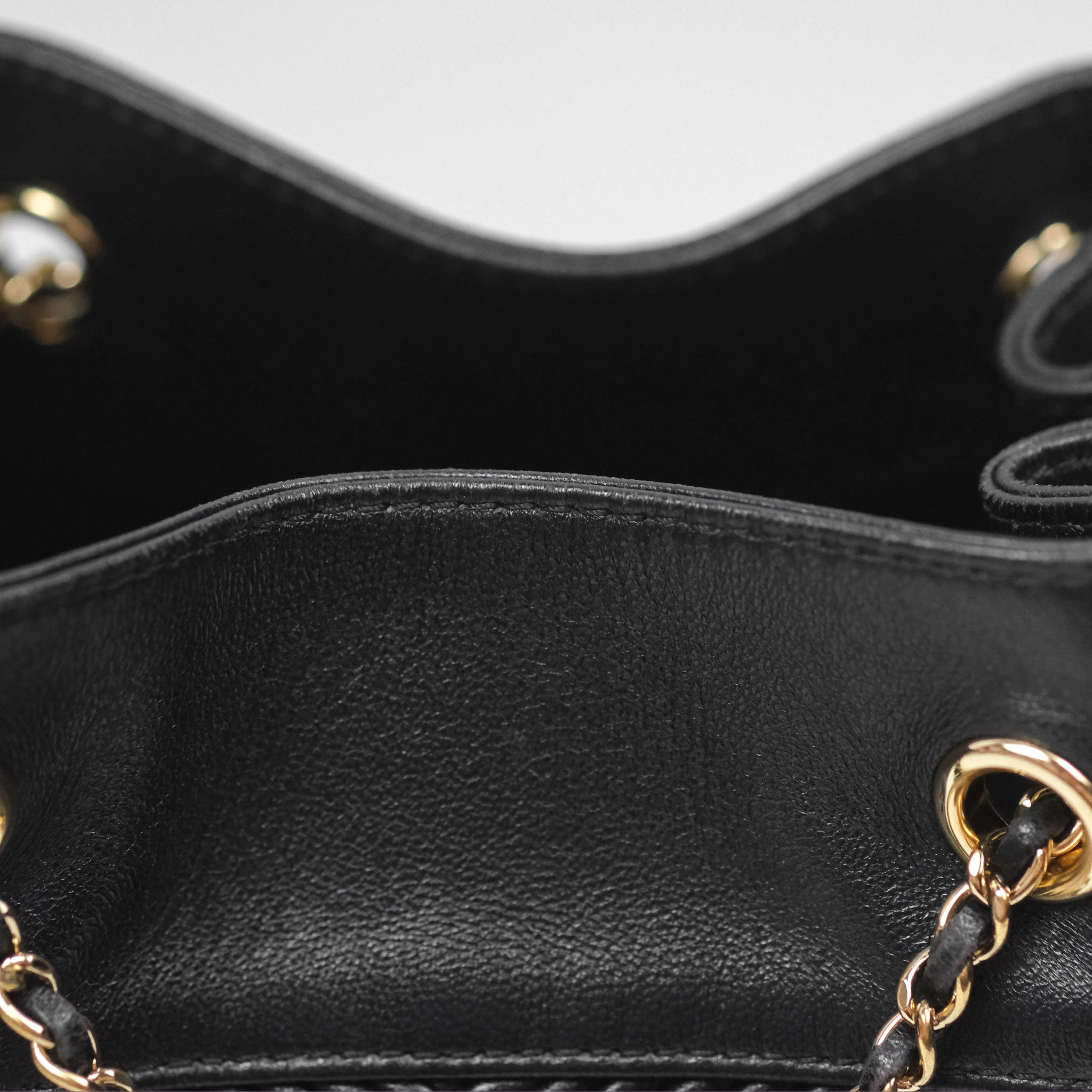 Chanel CC Chain Drawstring Bucket Bag Chevron Black Lambskin Gold Hardware - Luxury Crossbody Shoulder Bag for Women, Perfect for Parties, Date Nights & Special Occasions