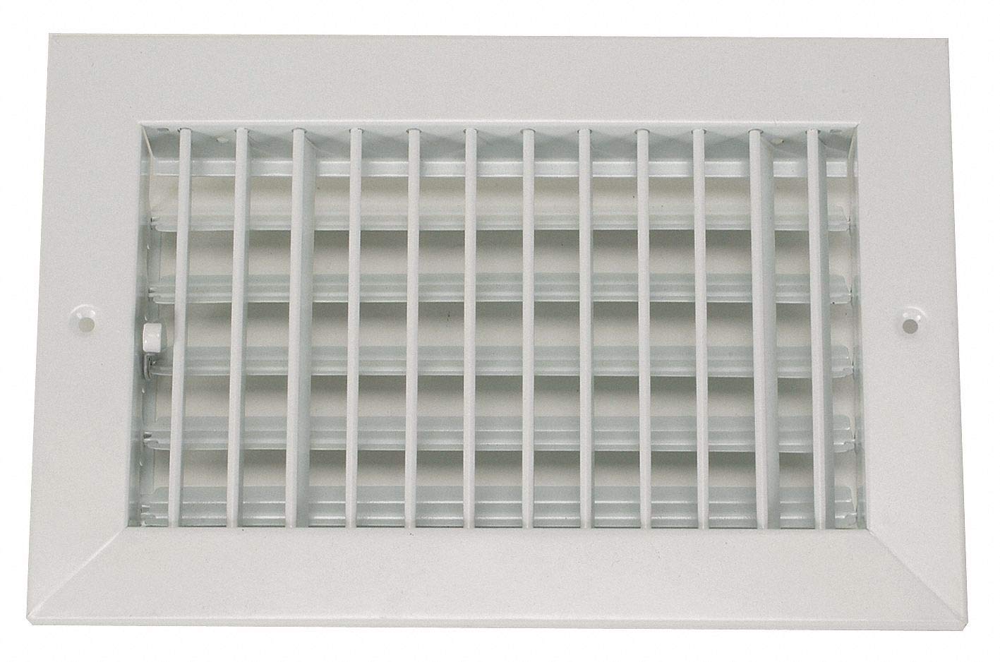 1-Way Sidewall & Ceiling Air Vent Register - HVAC Diffuser for Home & Office Airflow Control (Ideal for Bedrooms, Living Rooms & Basements)