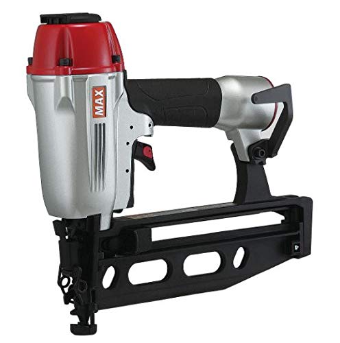 MAX USA CORP SuperFinisher NF565A/16 16 Gauge Straight Finish Nailer - Up to 2-1/2 Inch Nails - Red - Perfect for Trim Work, Cabinetry, and Fine Woodworking Projects
