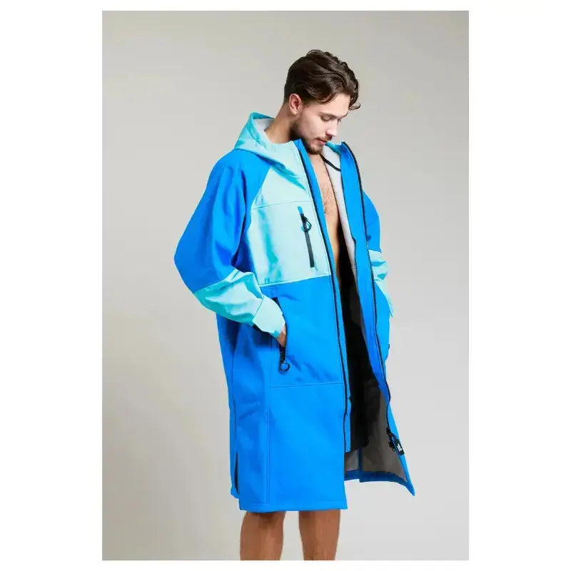 Soft Shell Cobalt Blue Unisex Bathrobe - Post Swim & Spa Relaxation Wear for Men and Women | Cozy Loungewear for Poolside, Beach & Home Use