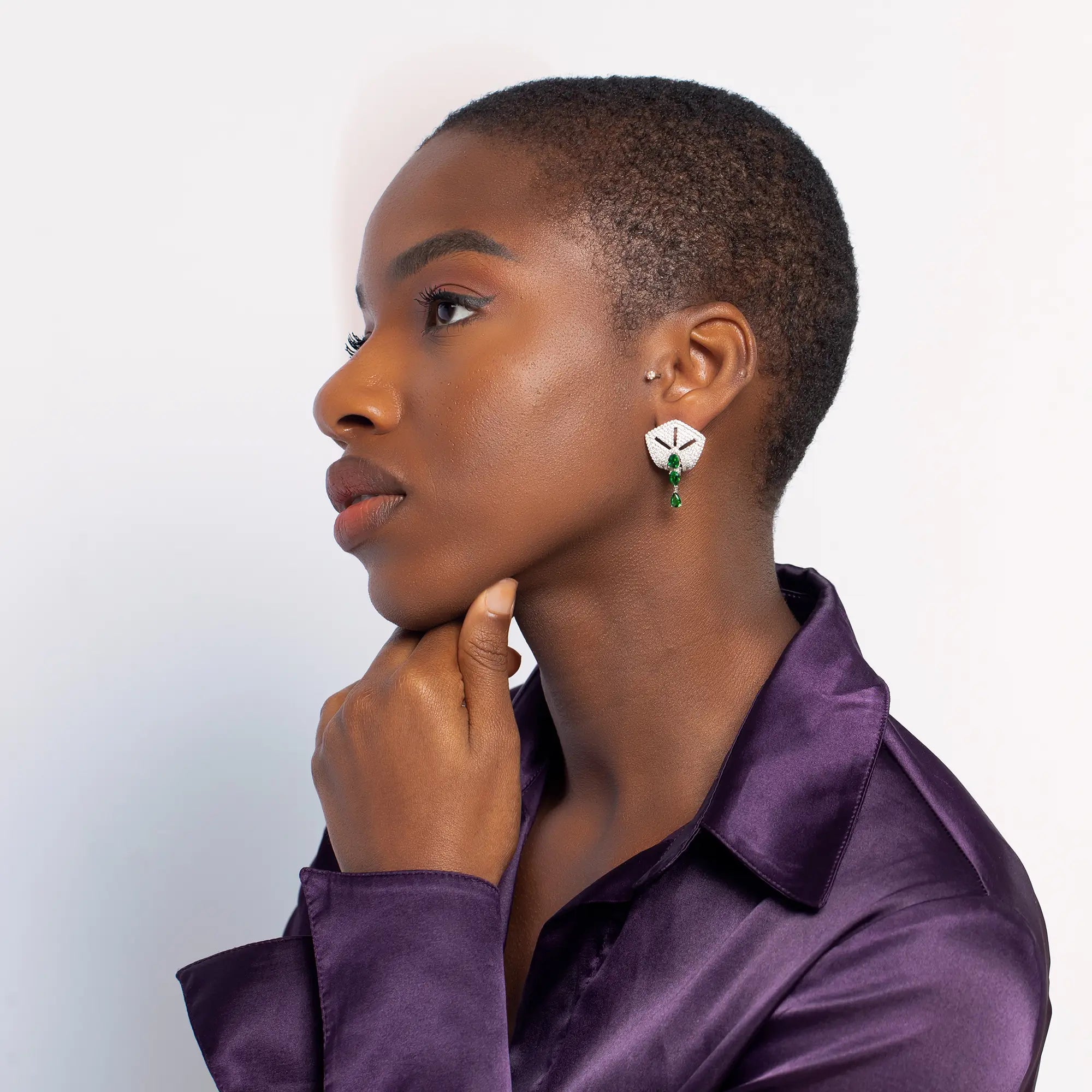 Charlotte Emerald Earrings - Dainty Green Gemstone Studs for Women | Perfect for Weddings, Parties & Everyday Elegance