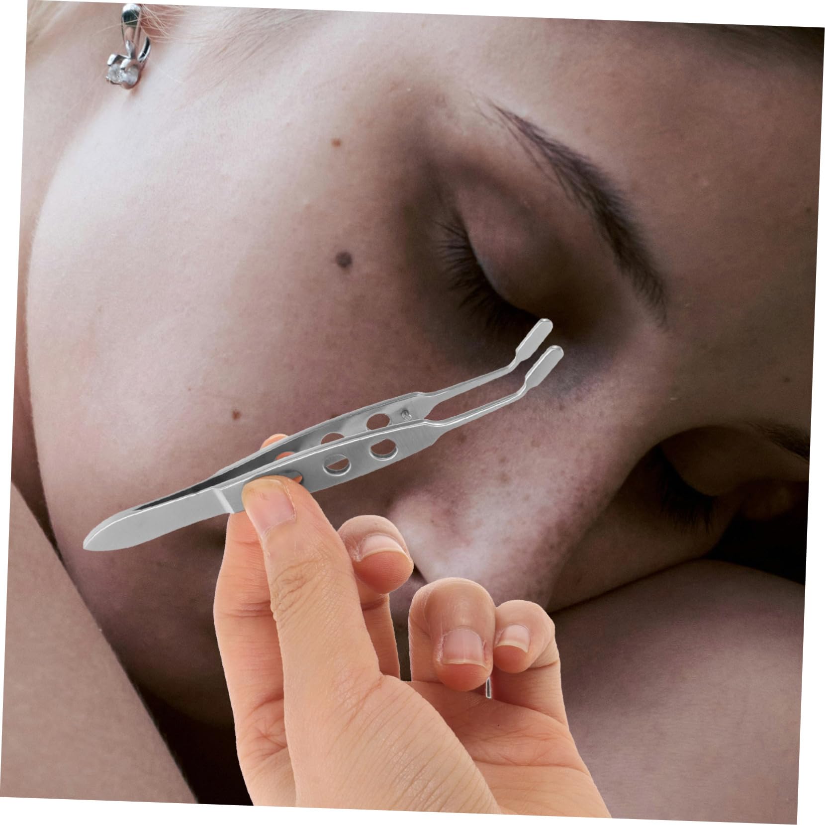 Stainless Steel Eyelid Gland Tweezers & Puncher - Professional Lash Tools for Gland Expressor Forceps | Easy to Use for Eyelid Care & Beauty Treatments