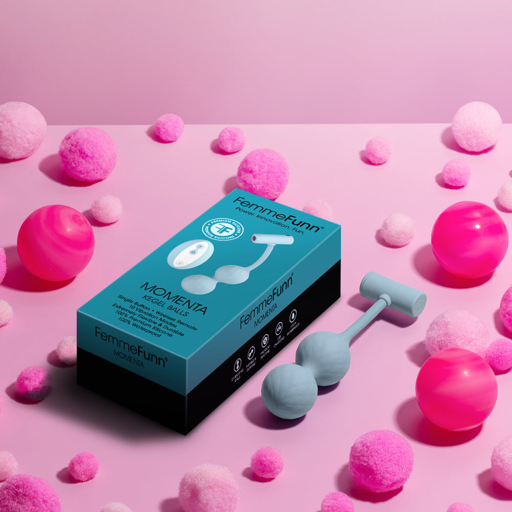 FemmeFunn Momenta Kegel Balls with Remote Control - Pelvic Floor Exerciser for Women, Strengthen Bladder Control & Enhance Intimacy - Perfect for Home Use, Postpartum Recovery & Couples Play