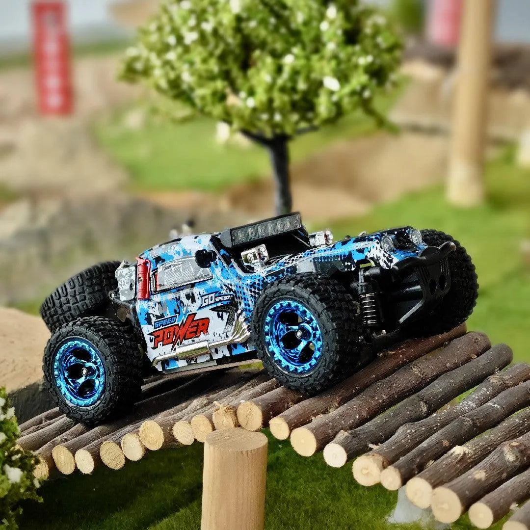 WLTOYS 284161 2.4G 4WD 1/28 Scale 30KM/H High Speed Brushed RC Off-Road Truck with LED Lights - Perfect for Indoor & Outdoor Racing, Backyard Adventures and Kids Birthday Gifts