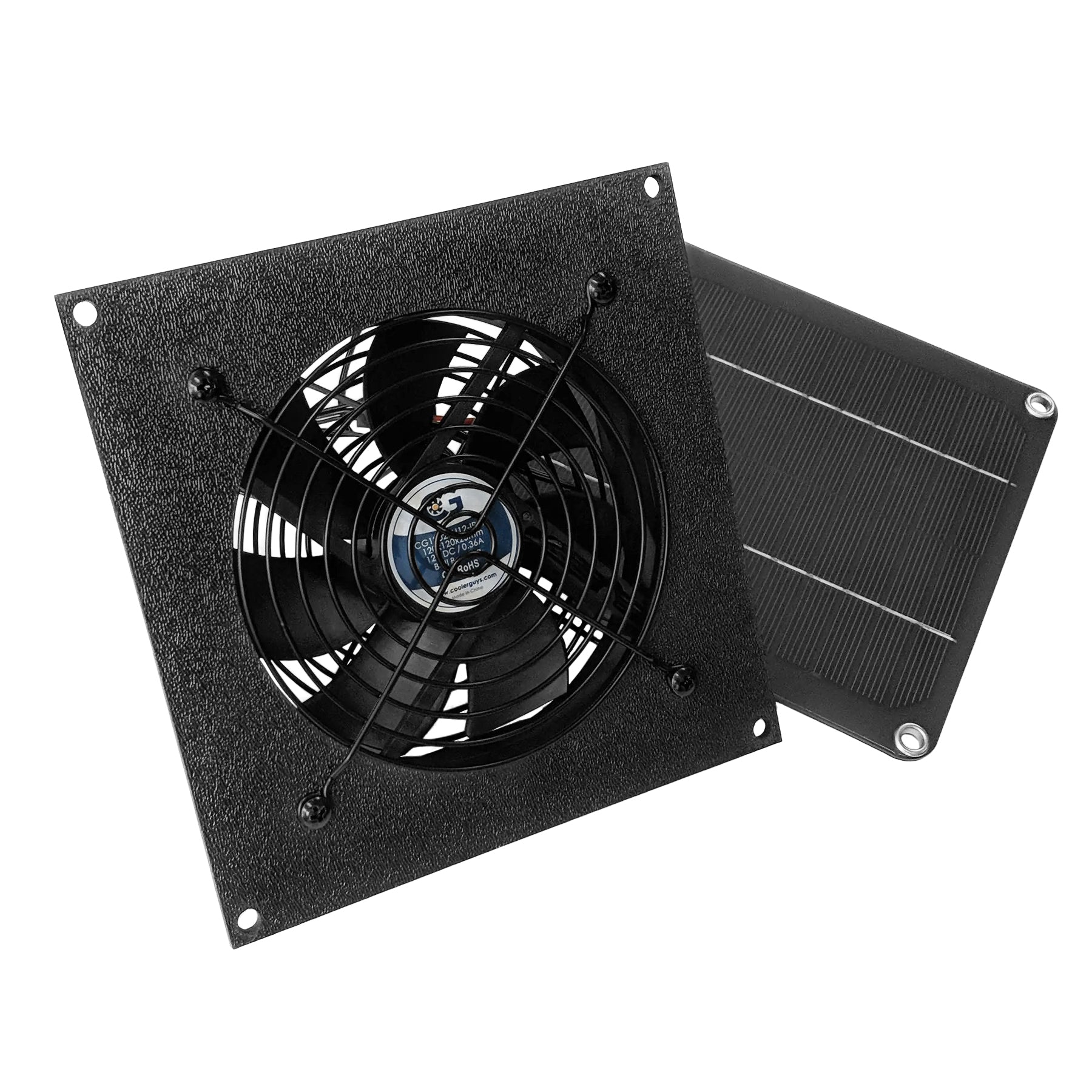 Solar Powered Waterproof Fan Kit - Outdoor Cooling for Chicken Coops, Greenhouses, Dog Houses & Sheds | Energy Efficient Ventilation Solution for Poultry, Pets & Plants