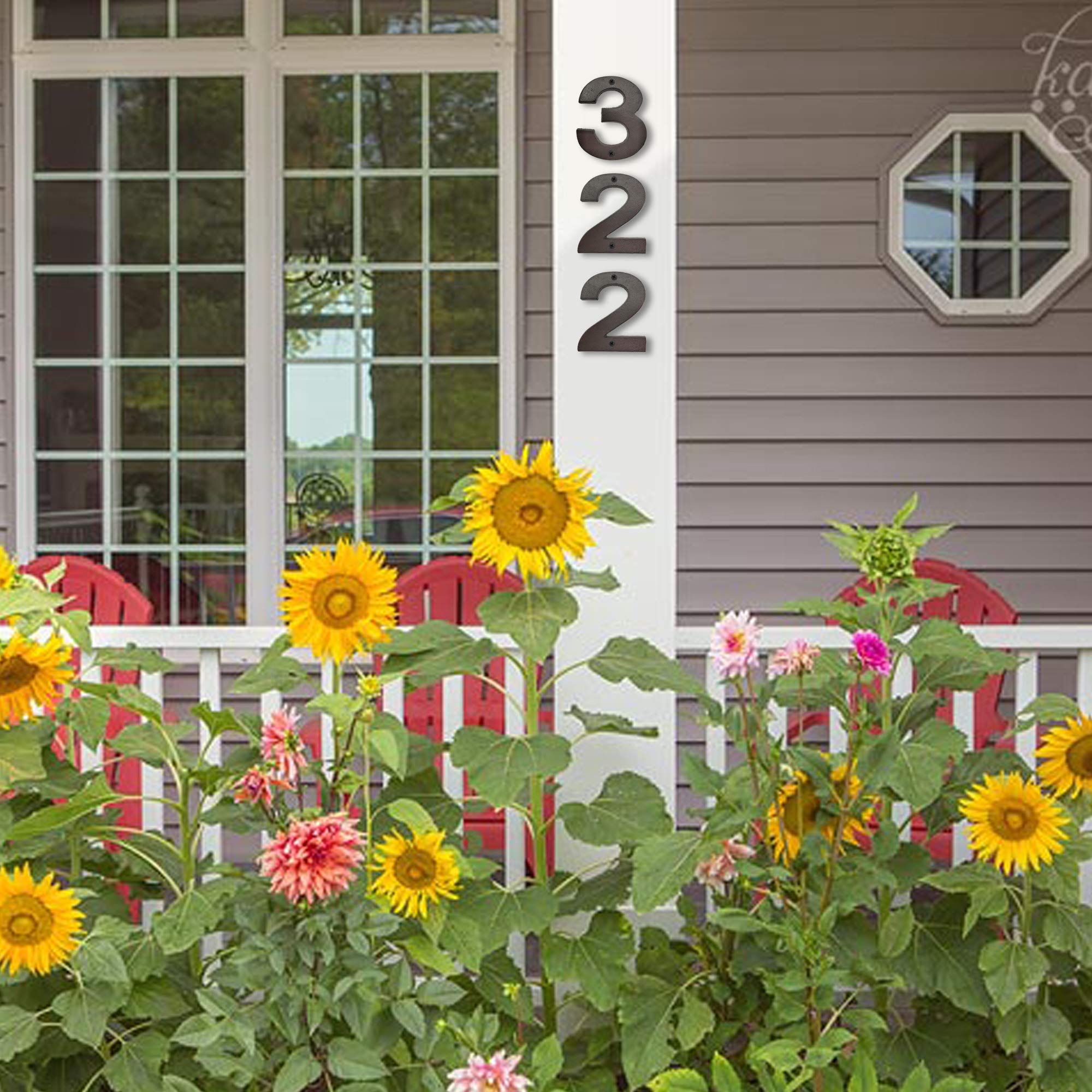 4.9 Inch High Modern House Numbers for Outside - Durable Weatherproof Address Plaque for Home, Mailbox & Front Door (Number 2) - Perfect for Curb Appeal & Package Delivery Visibility